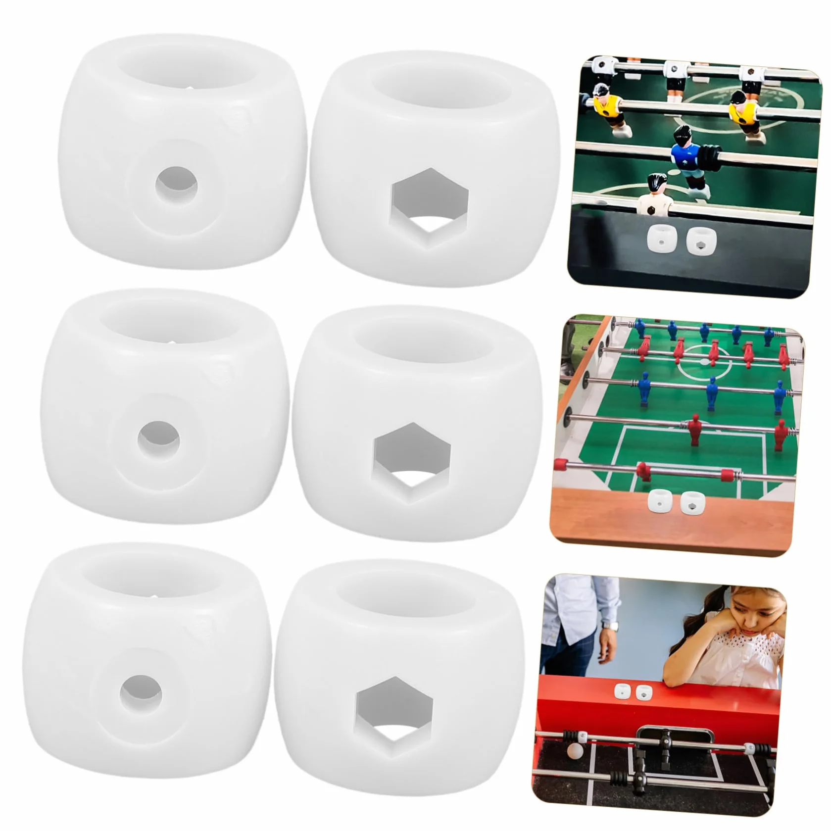 BESPORTBLE 24 pezzi Accessori Calcio Balilla Plastica Posizionatore Aste Goal Parti Ricambio Tavolo Calcio