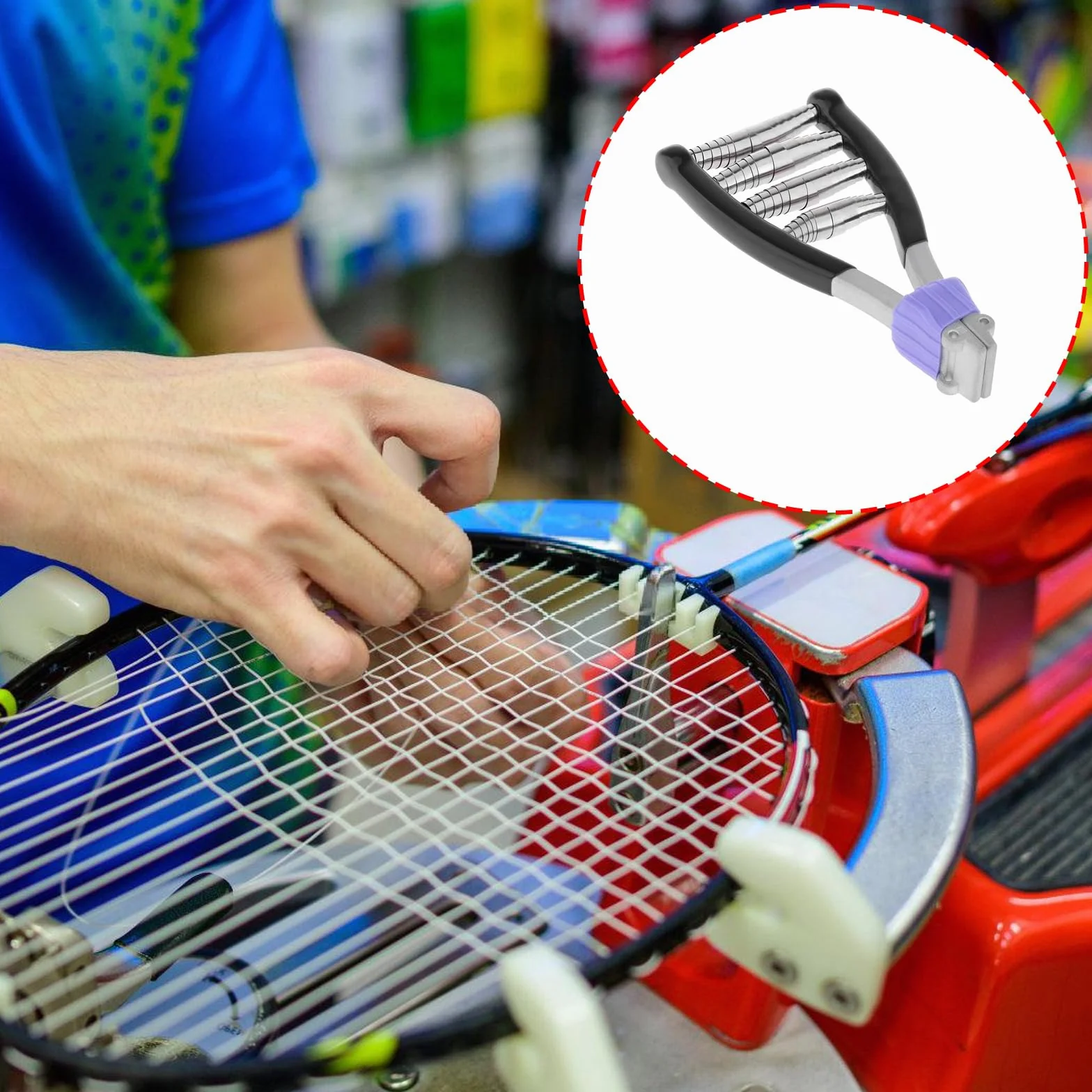 Professionale Universals Wide Head Starting Clamp 4 Molla Starter Clamp Tennis Racchetta String Machine