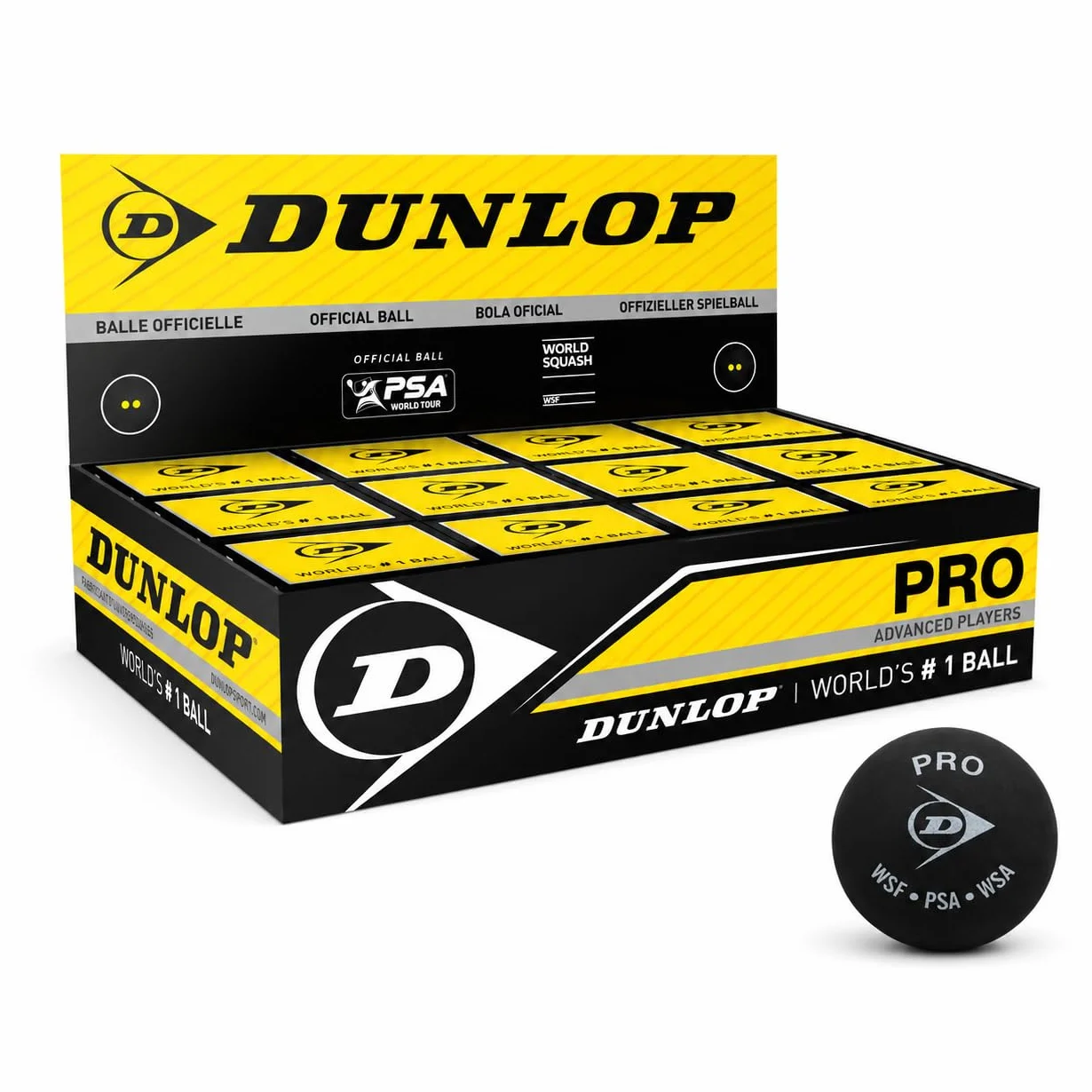 Dunlop Set di 12 palline da squash