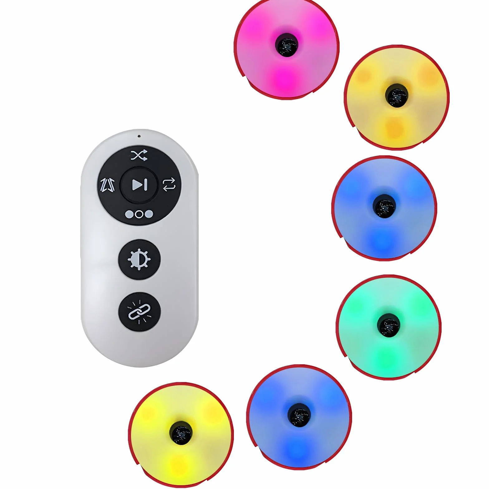 Luci di Allenamento di Reazione 4 Colori Set Lampade Allenamento Agile 4 Modalità Controllo Remoto Ricarica USB