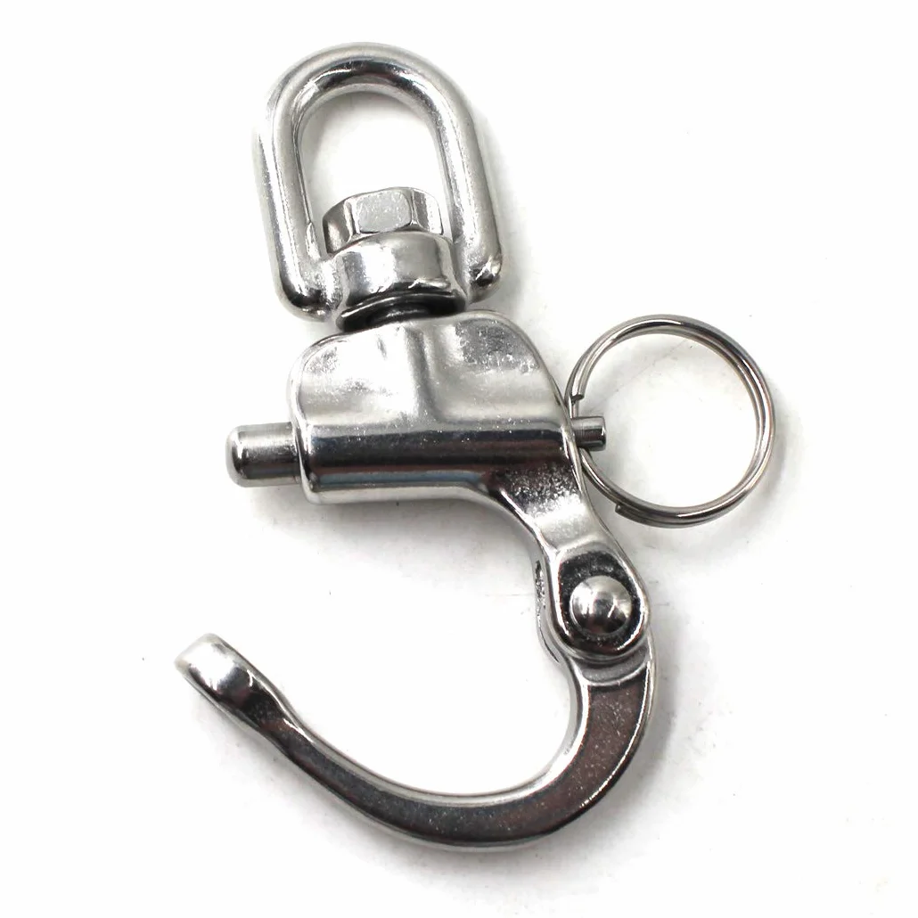 Snap Grillo Marine Grade 316 acciaio inox anello girevole 87 mm Yacht barca a vela Hardware confezione da 2