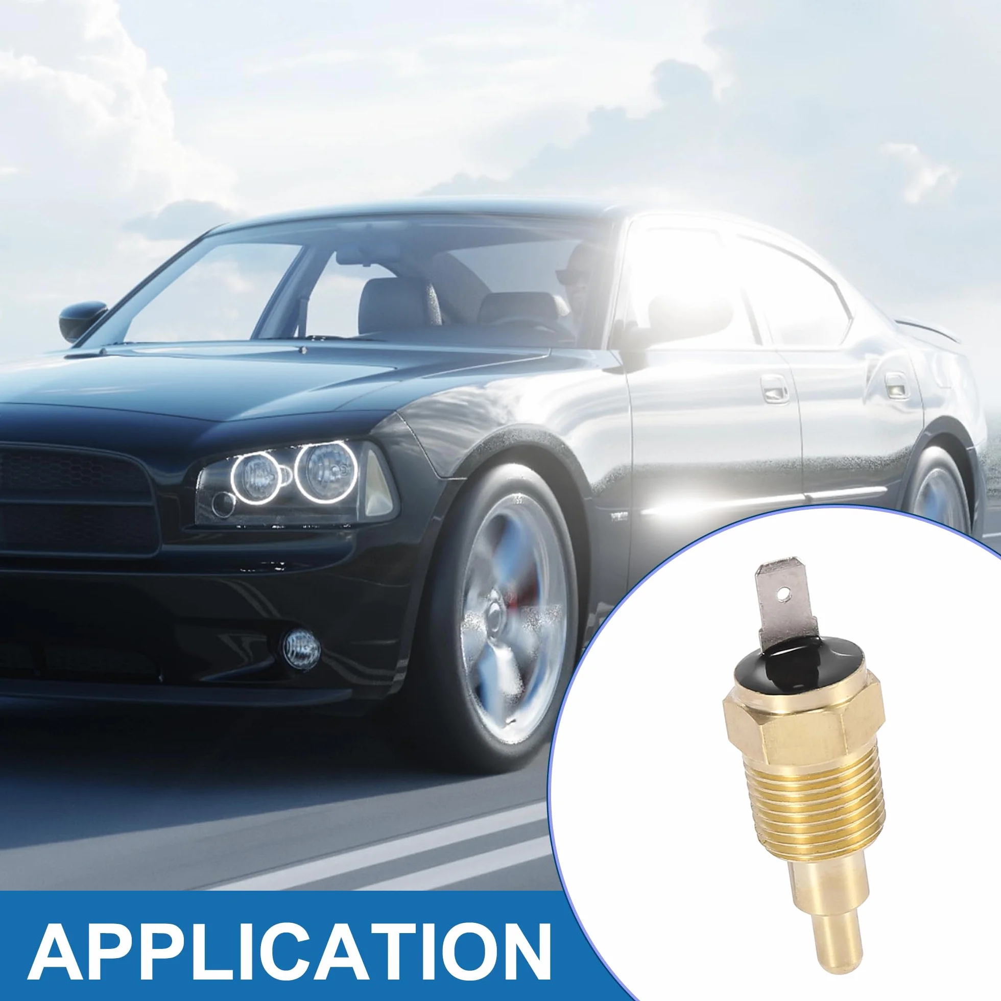 Sensore di temperatura universale 3/8" NPT 210°F ON 195°F OFF per ventola di raffreddamento motore radiatore automobile