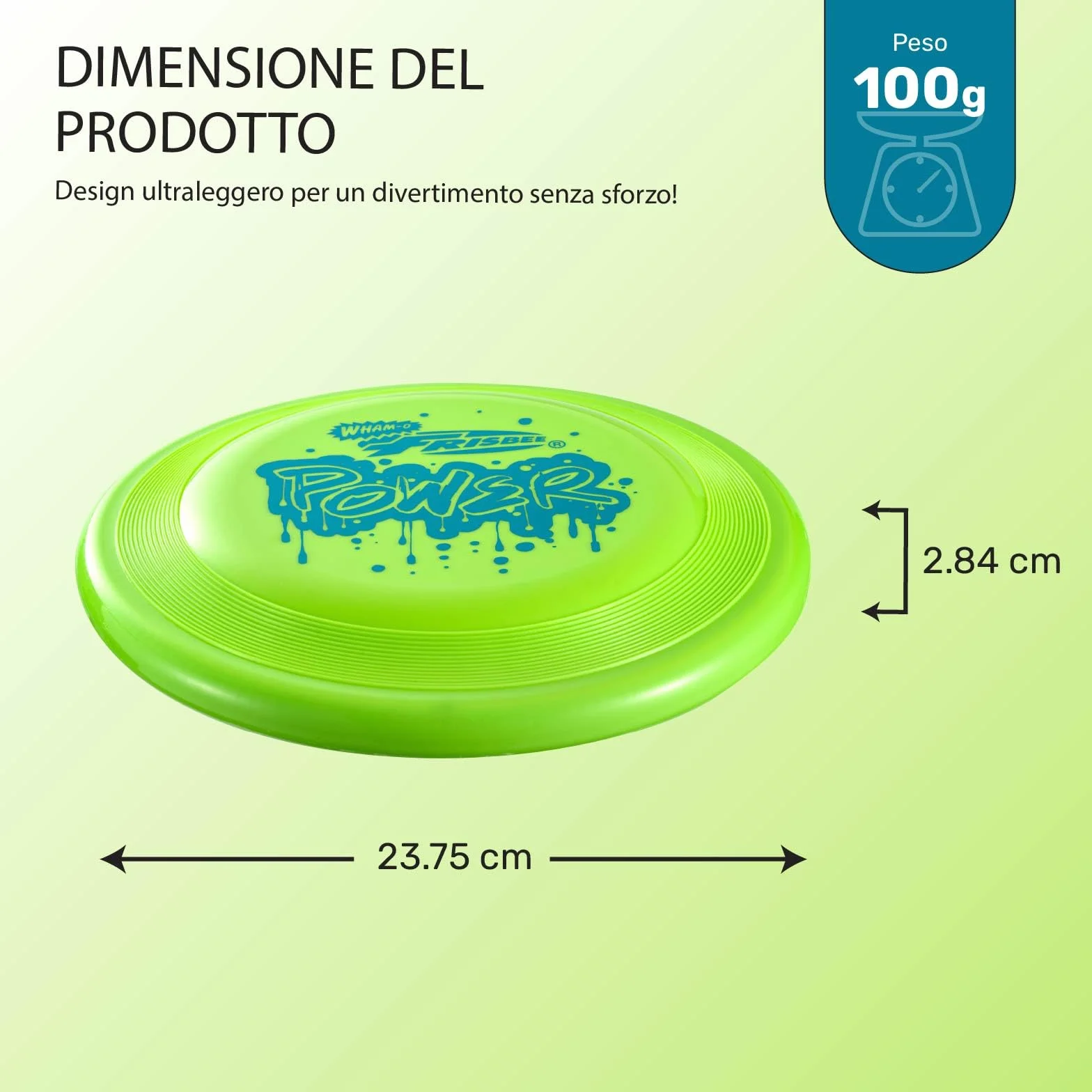 Wham-O Frisbee Disco Volante 23.75 cm Gioco per Cani Bambini Spiaggia