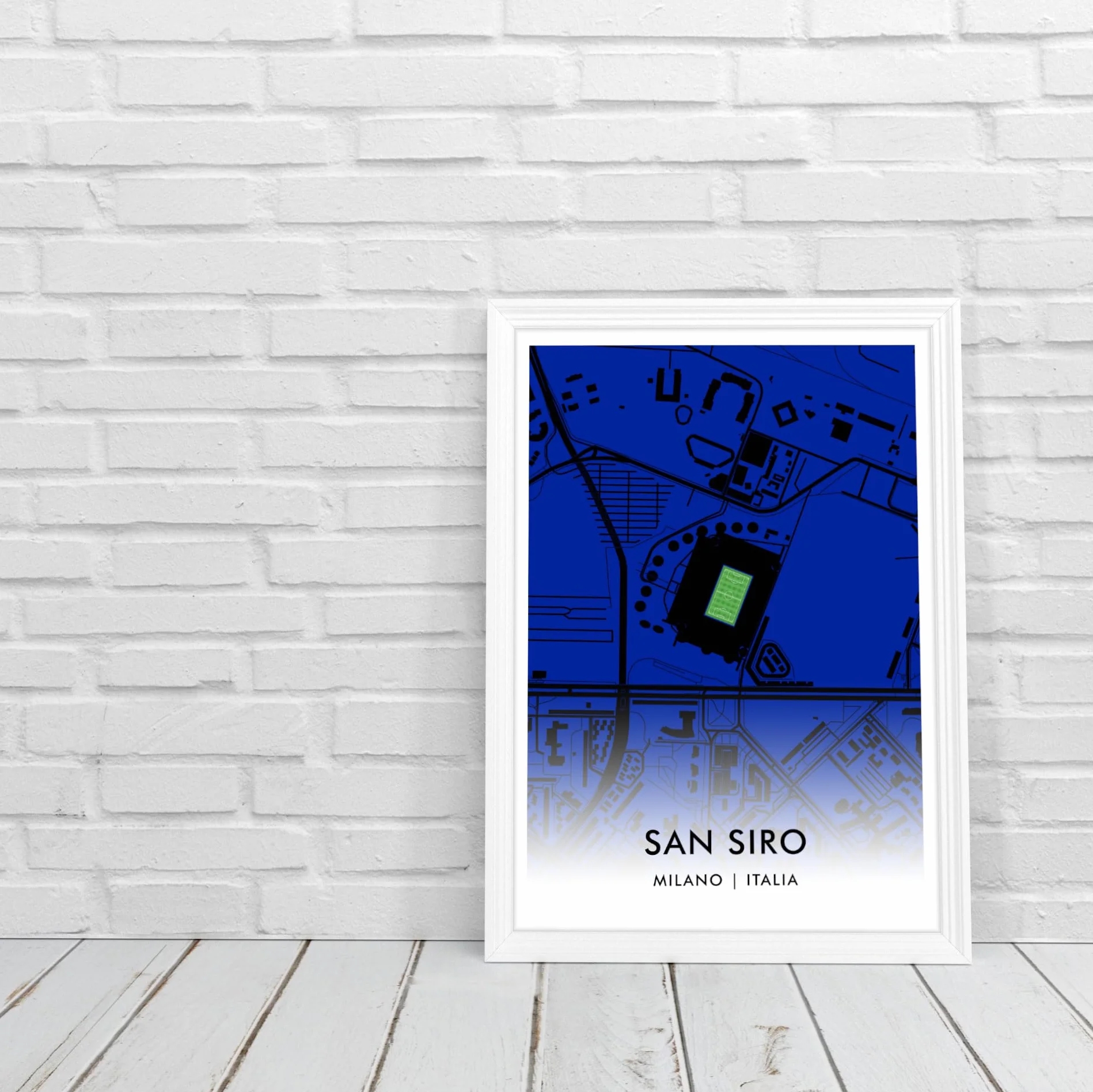Stadion Giuseppe Meazza Mapa Artystyczna A3 GroundDesigns Inter Mediolan