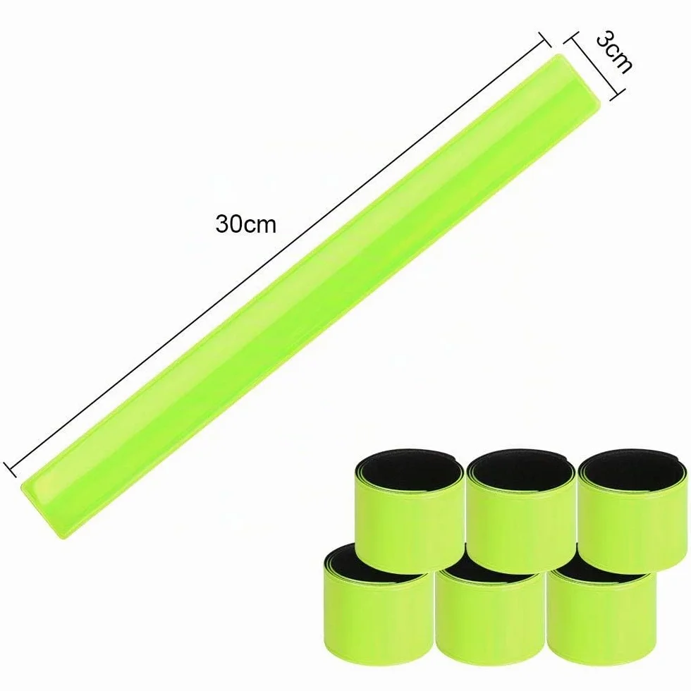 Bande Riflettenti, Bracciali Sportivi Riflettenti ad Alta Visibilità da Polso/Caviglie