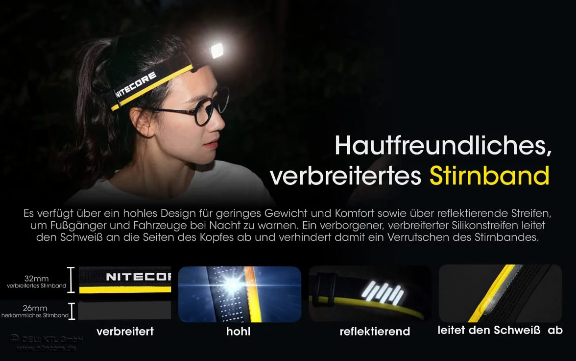 Nitecore NU43 Lampe frontale LED Noir Jaune