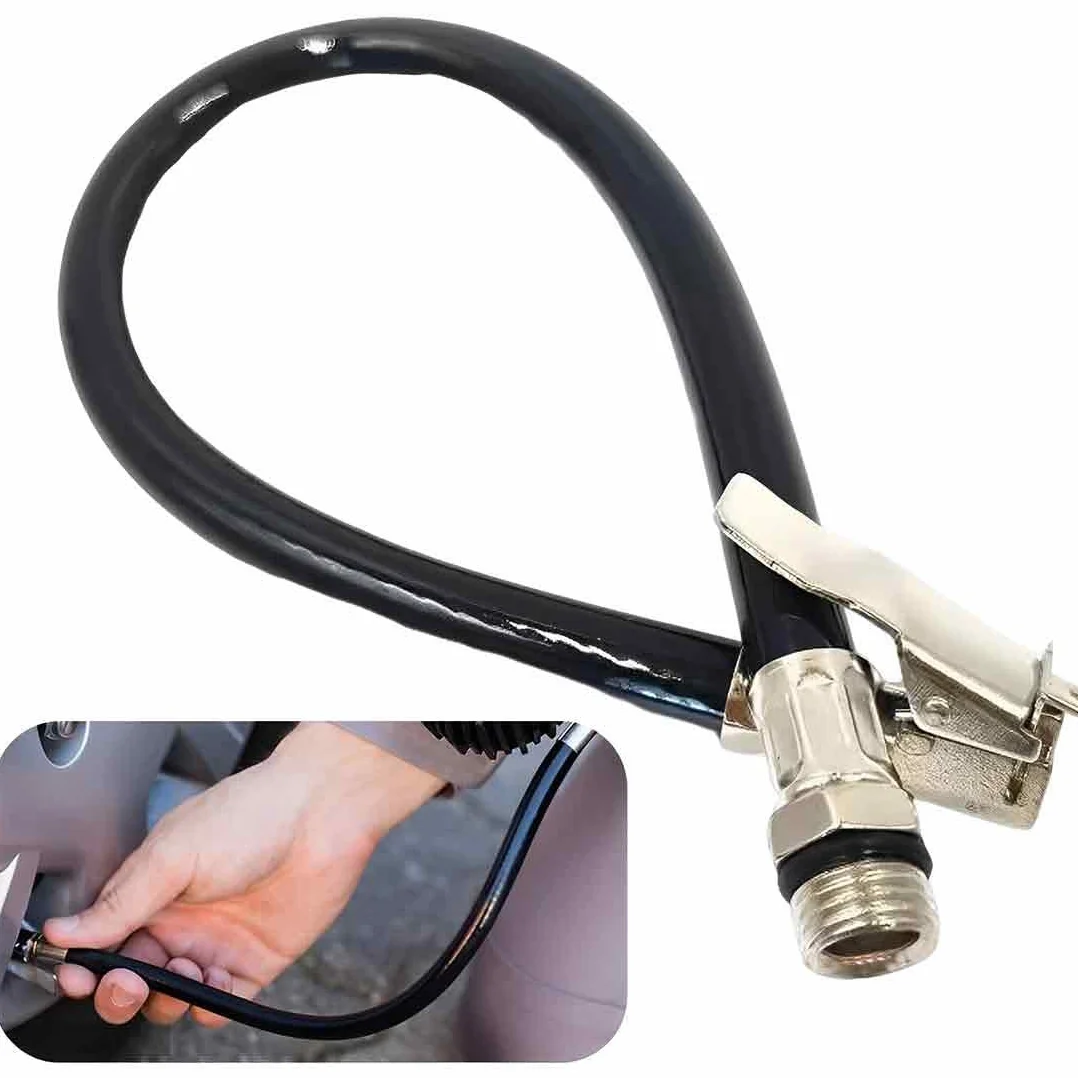 Tubo di gomma per il Gonfiaggio, Tubo Flessibile di Estensione della valvola, Adatto a Tutti i Pneumatici con Valvole Standard, Lunghezza 36cm
