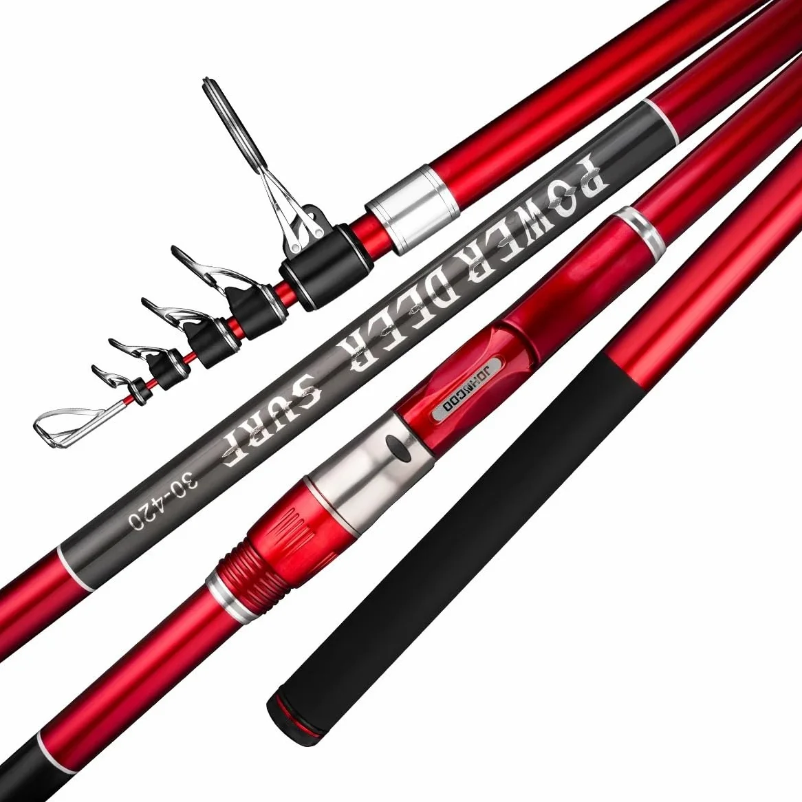 Canna da Pesca,Canna da Pesca Surfcasting Canne da Pesca telescopiche da Surf 4,2 m 4,5 m 60-120 g 30T Carbon Surfcasting Shore Fishing Pole(4.5m)