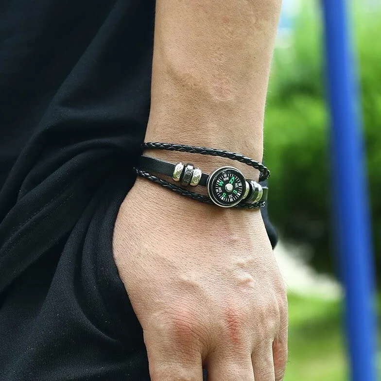 Bracciale con Bussola per Campeggio Sopravvivenza Avventura