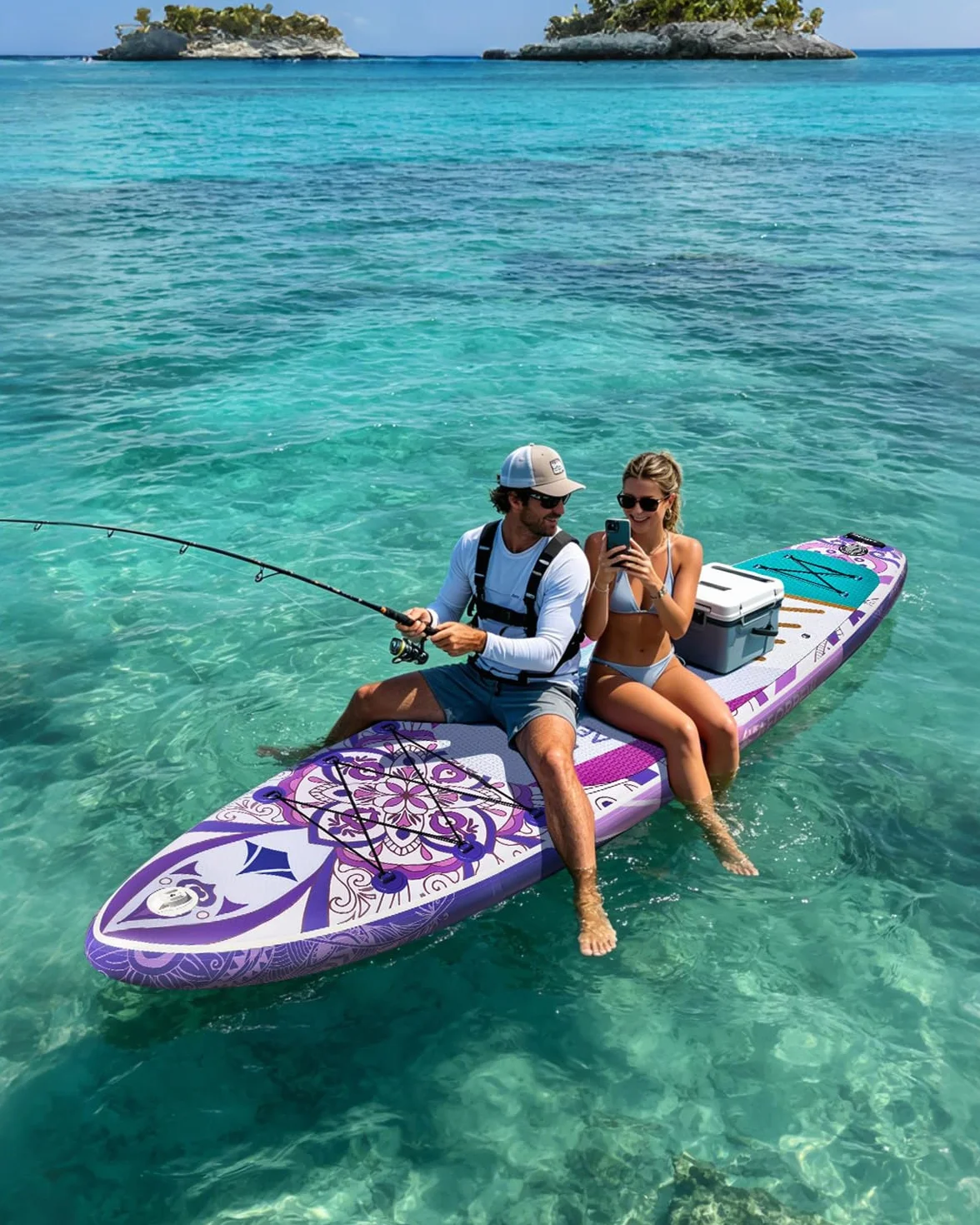 Tavola da paddle gonfiabile 86 cm SUP per donna con pagaia e zaino 100 l