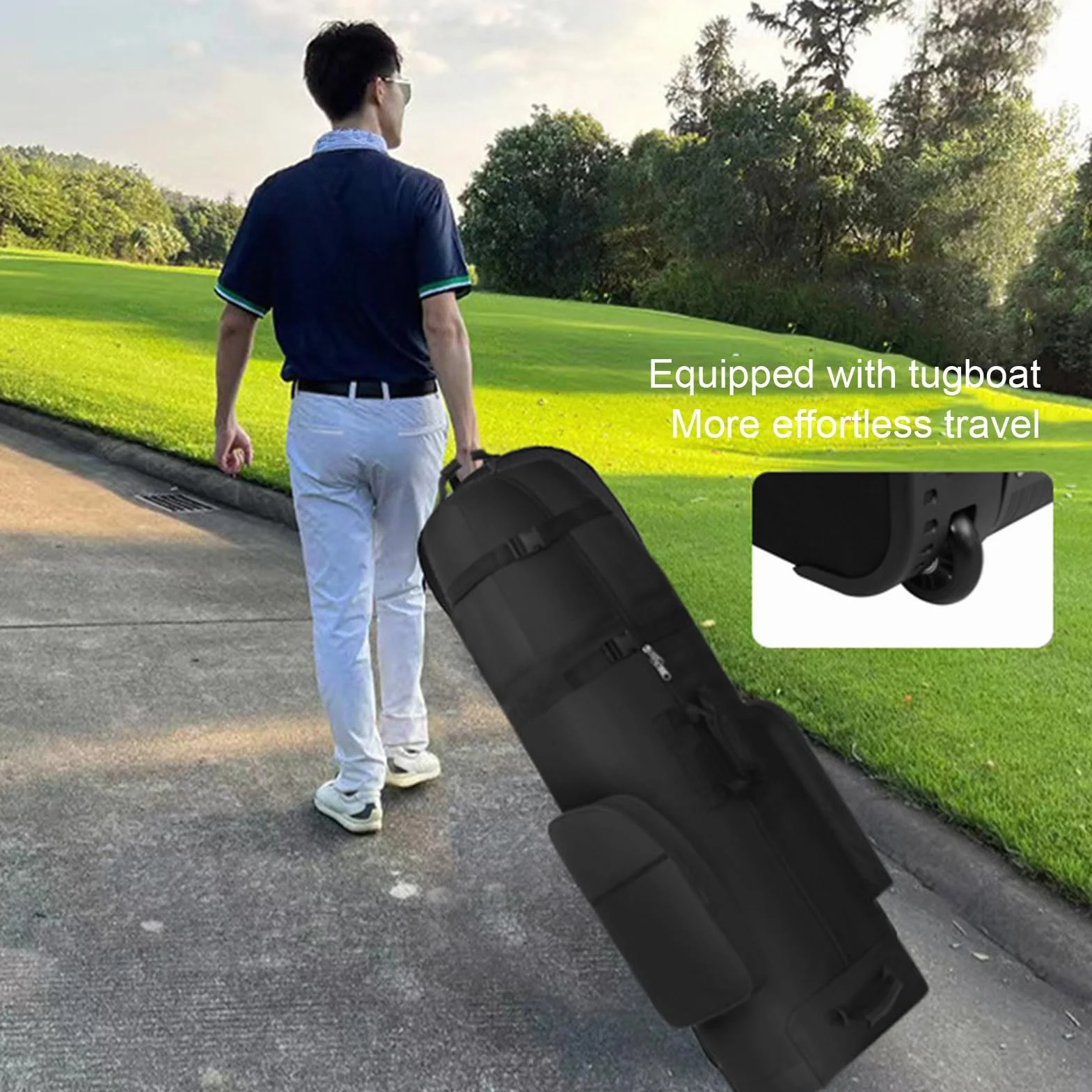 Borse Da Viaggio Per Golf - Borsa Organizer Impermeabile Per Putter Da Golf Con Ruote | Custodia Per Compagnia Aerea Con Cerniera Di Grande Capacità Resistente All'usura | Trasportino Da Esterno Porta