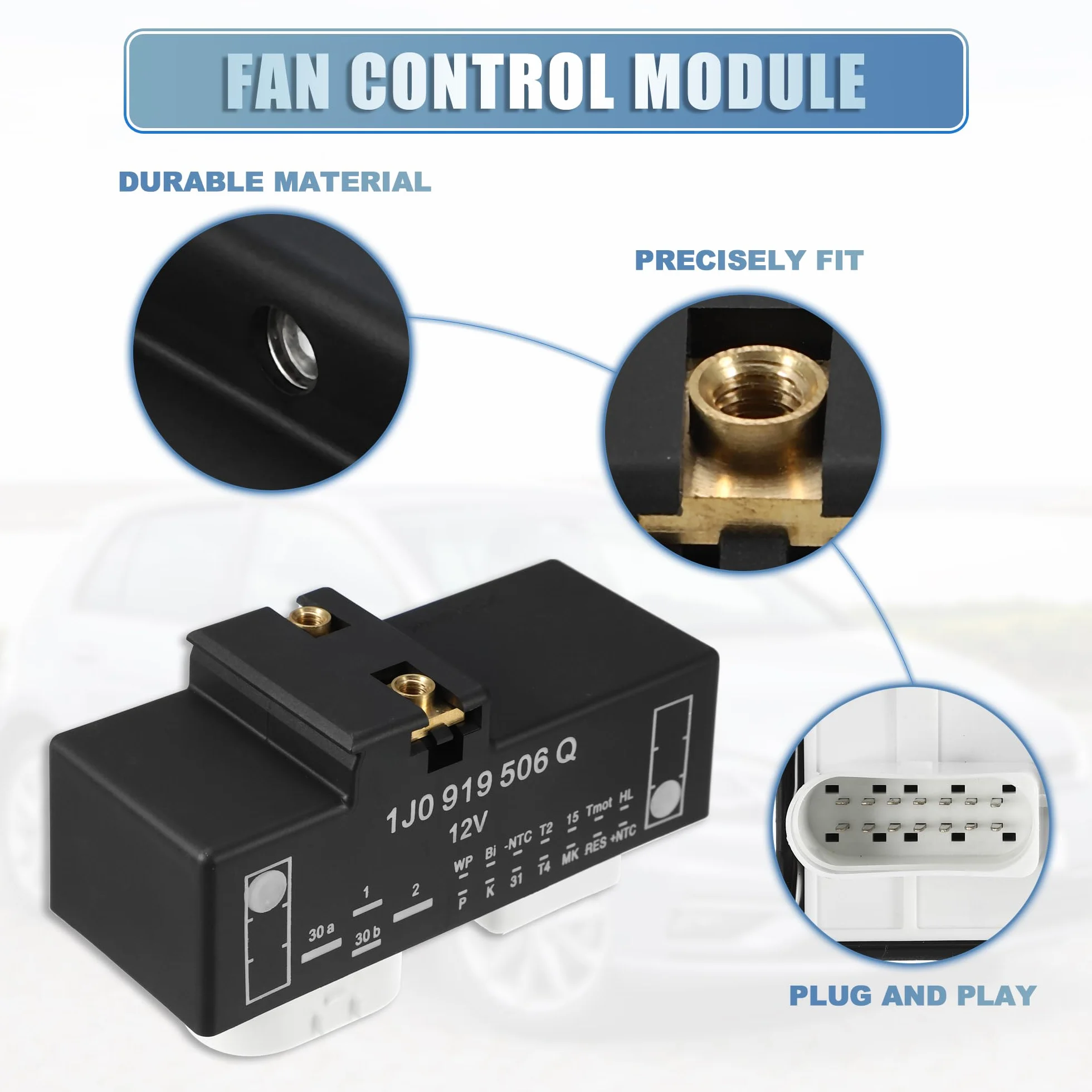 ABSOPRO Modulo di controllo ventola radiatore per Volkswagen 1J0919506Q