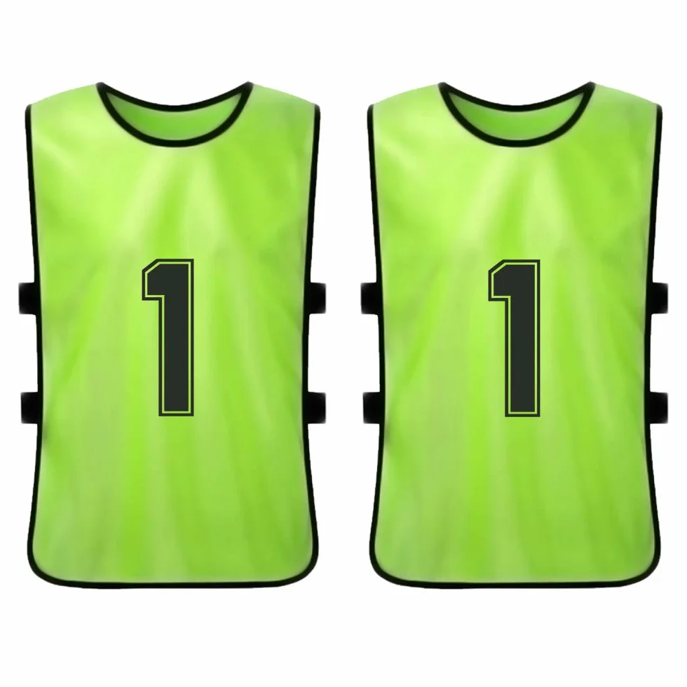 Maglie da Calcio Numerate 12 PCS Adulti Soccer Pinnies Quick Drying Training Gilet Sportivo