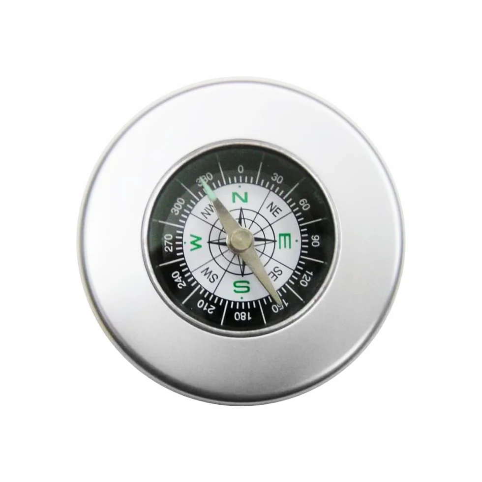 Bussola da Escursionismo 55mm Metallo Professionale Compatta Robusta Trekking Campeggio Sopravvivenza Outdoor