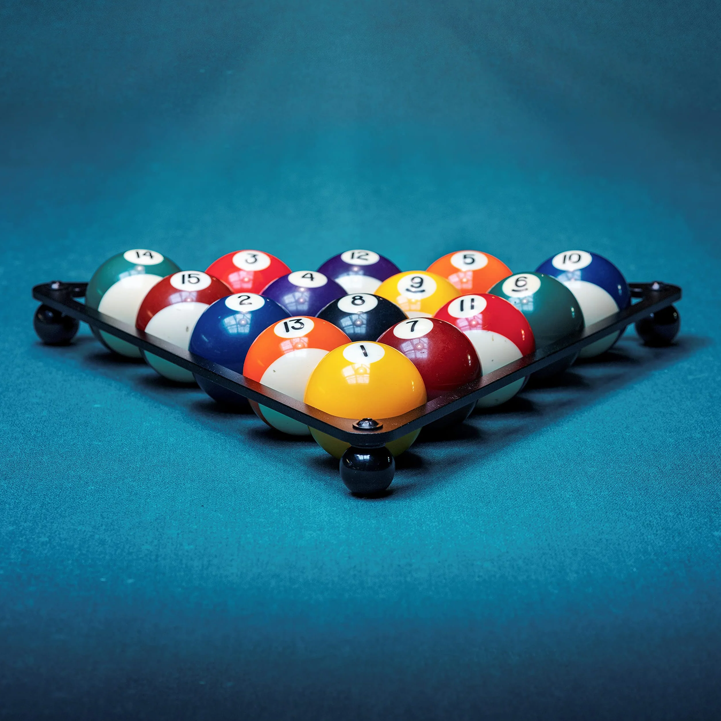 L'intenzione che conta Triangolo da biliardo americano Pool – Pro Design alluminio anodizzato nero bachelite 57,2 mm 50,8 mm