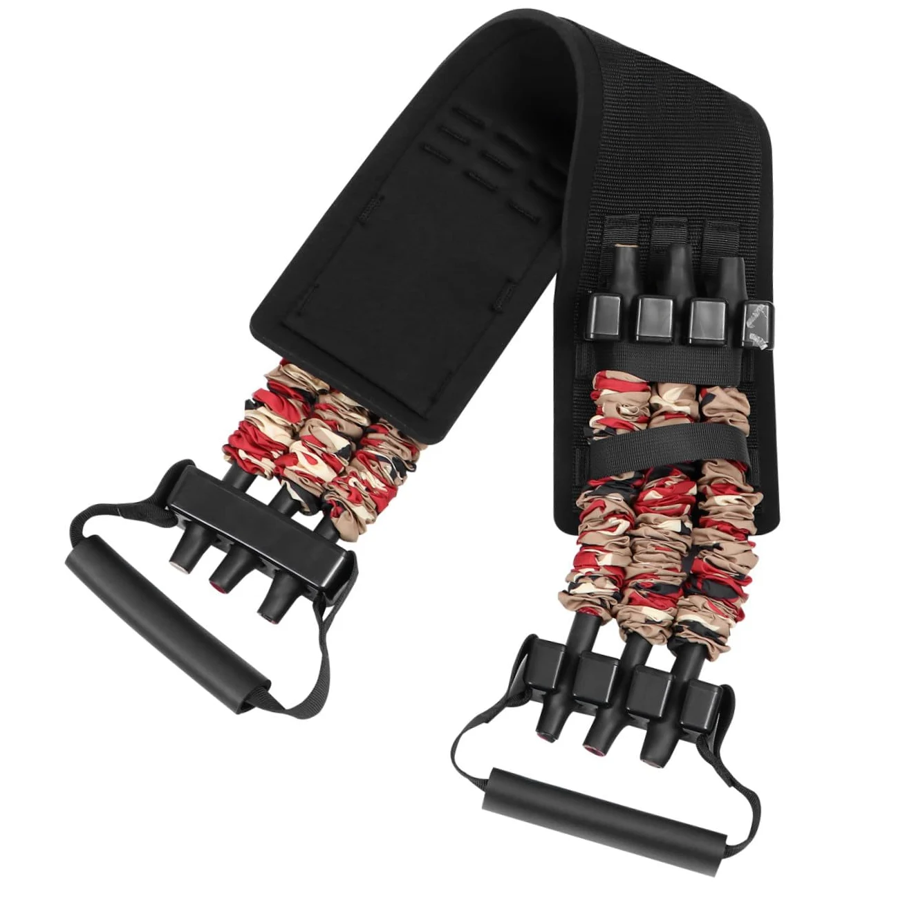 Toyvian Bande Elastiche Resistenza per Allenamento Panca e Espansione Petto Vita Imbottita in Nailon Morbido per Fitness e Body Building