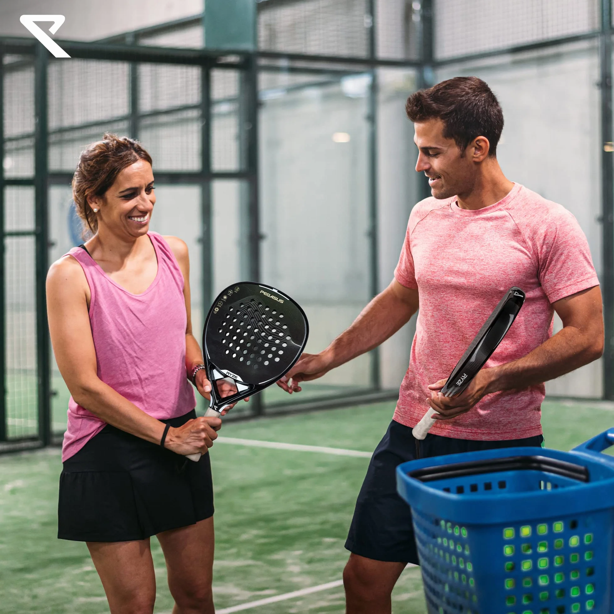 RYZE Racchetta da Padel in Fibra di Carbonio con EVA-17 Flex per Uomo e Donna