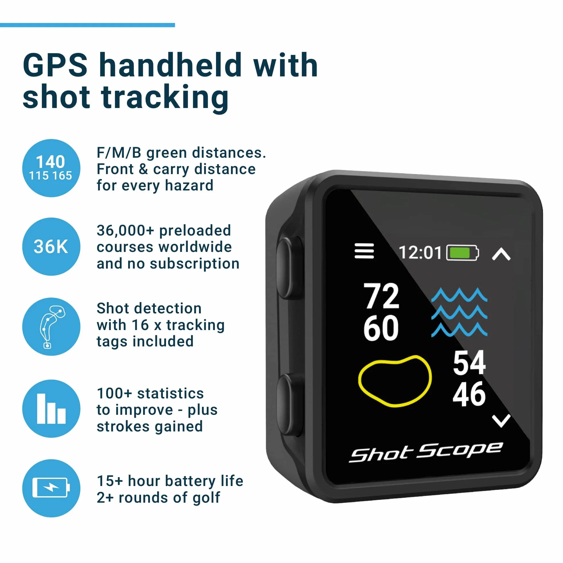 Shot Scope H4 GPS palmare monitoraggio prestazioni