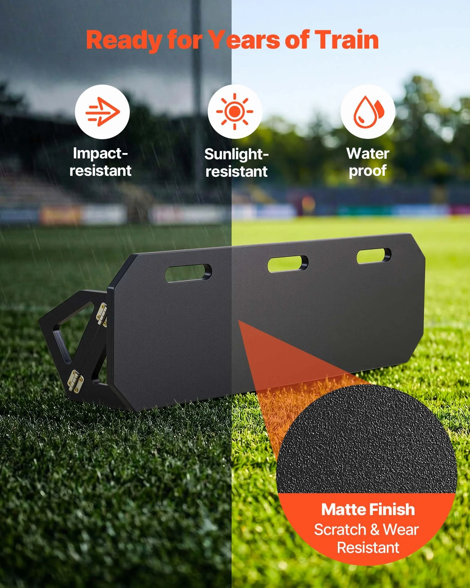 VEVOR Tavola di rimbalzo da calcio regolabile multi-angolo, parete portatile pieghevole, attrezzatura allenamento