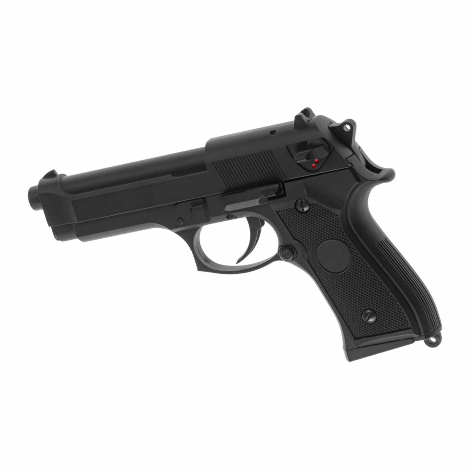 Pistola softair Cyma CM126/M92 AEP Airsoft 0,5 J z baterią i ładowarką + OpTacs Patch