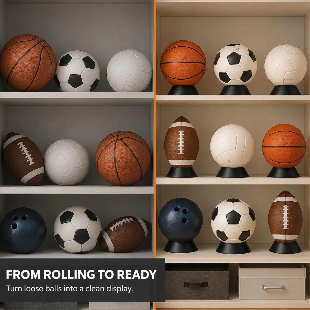 Supporto per Pallone da Calcio, Basket, Pallavolo - 10 Pezzi Souvenir