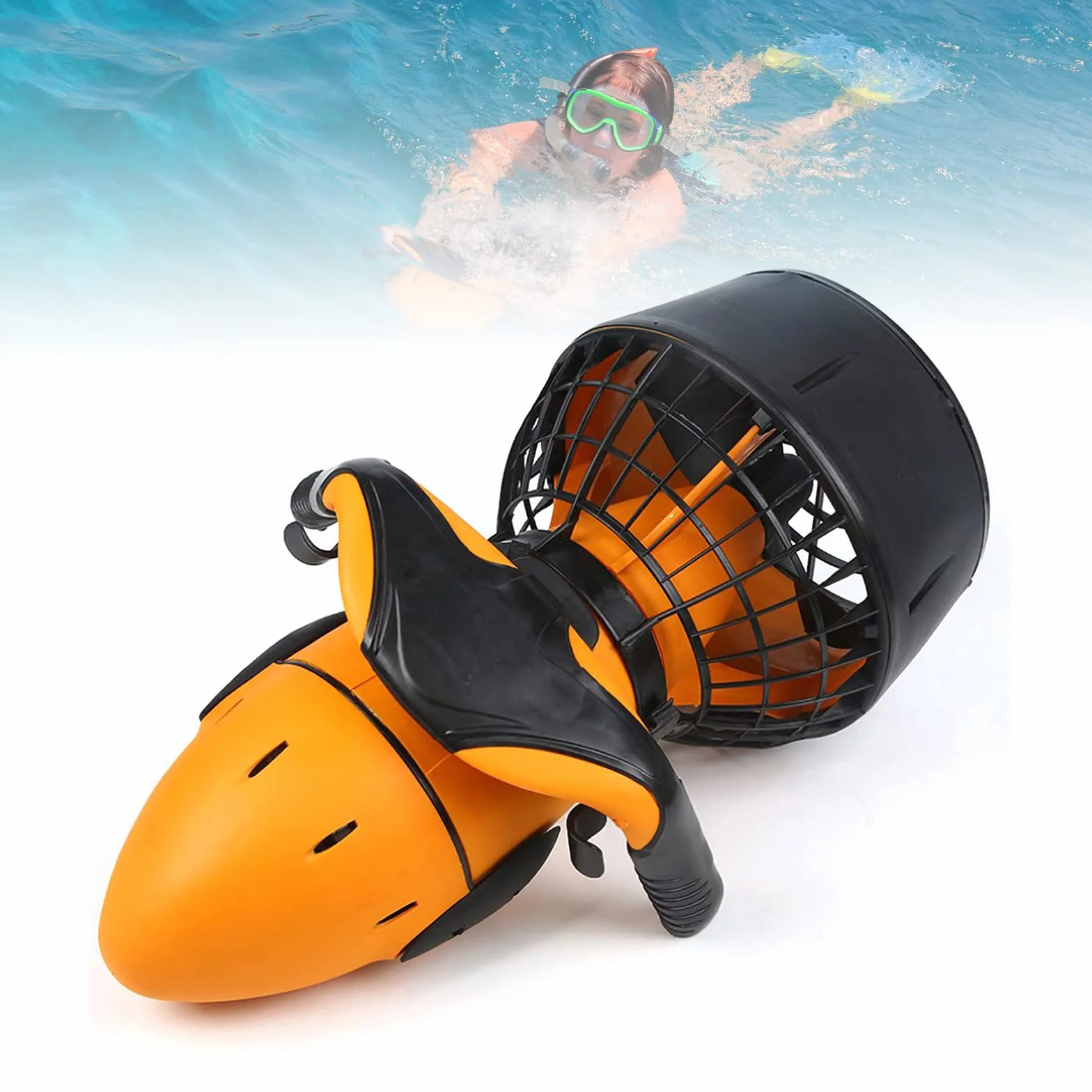 Underwater Sea Scooter 300W 3.7mph Elica ad Acqua a Doppia velocità per Immersioni subacquee Snorkeling