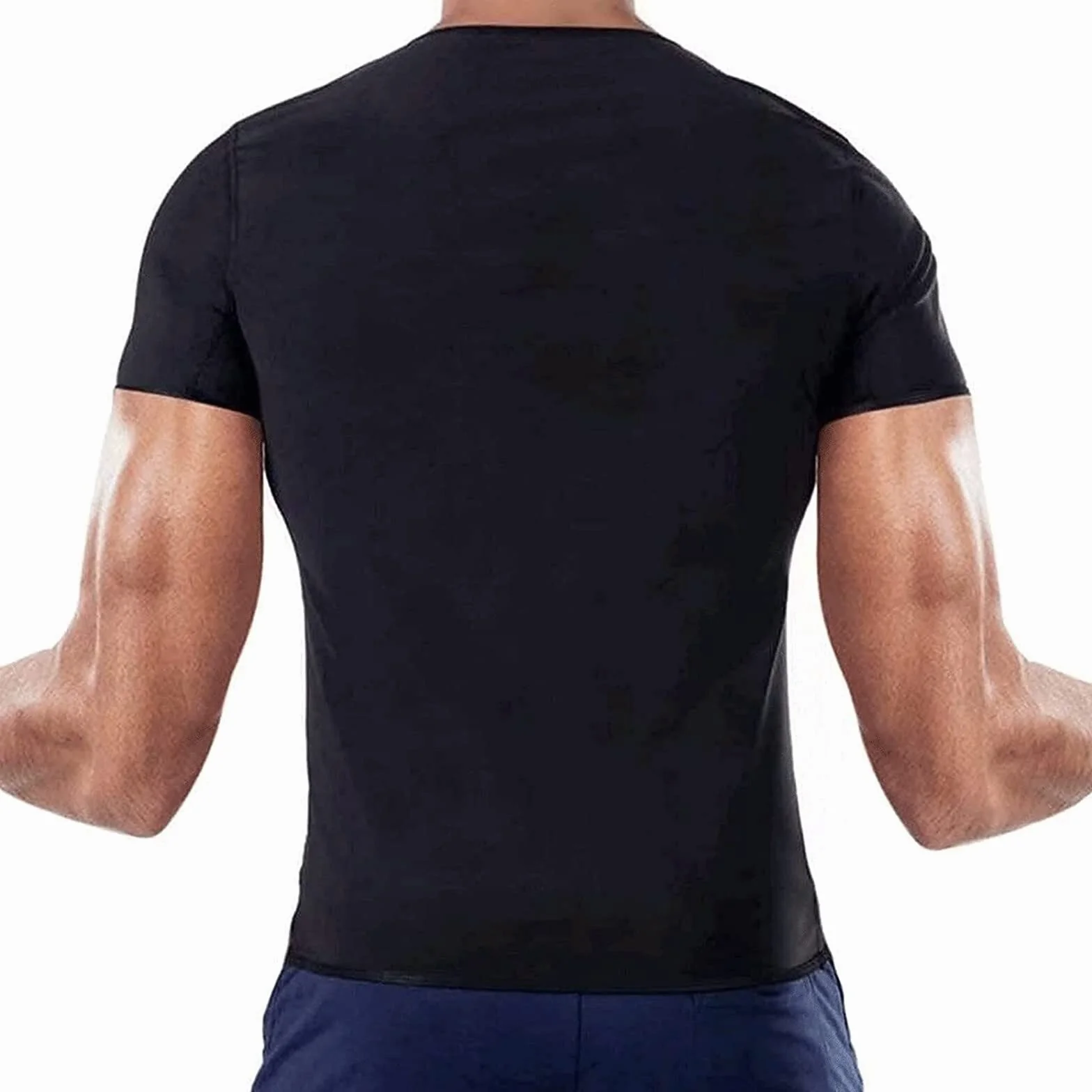 Canotta Dimagrante Uomo Maglia Sauna Sudare Snellente Polimero Sportivo Gilet Modellante Fitness Manica Corta T Shirt Palestra Body Shaper
