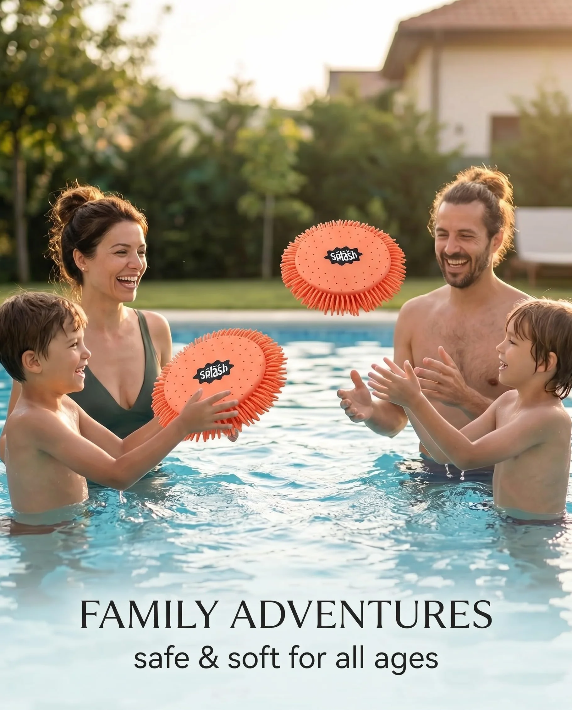 Frisbee ad Acqua Morbido Assorbente Galleggiante Giocattolo Acquatico per Bambini e Adulti