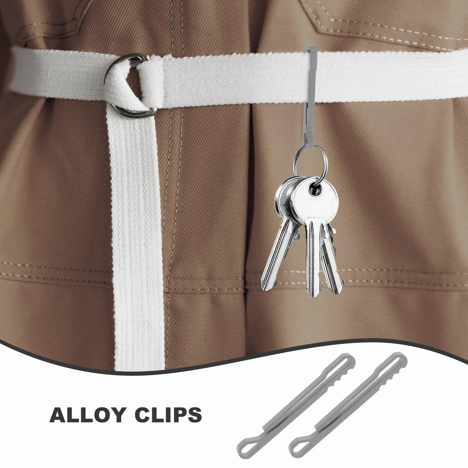 Set da 2 portachiavi con clip per chiave