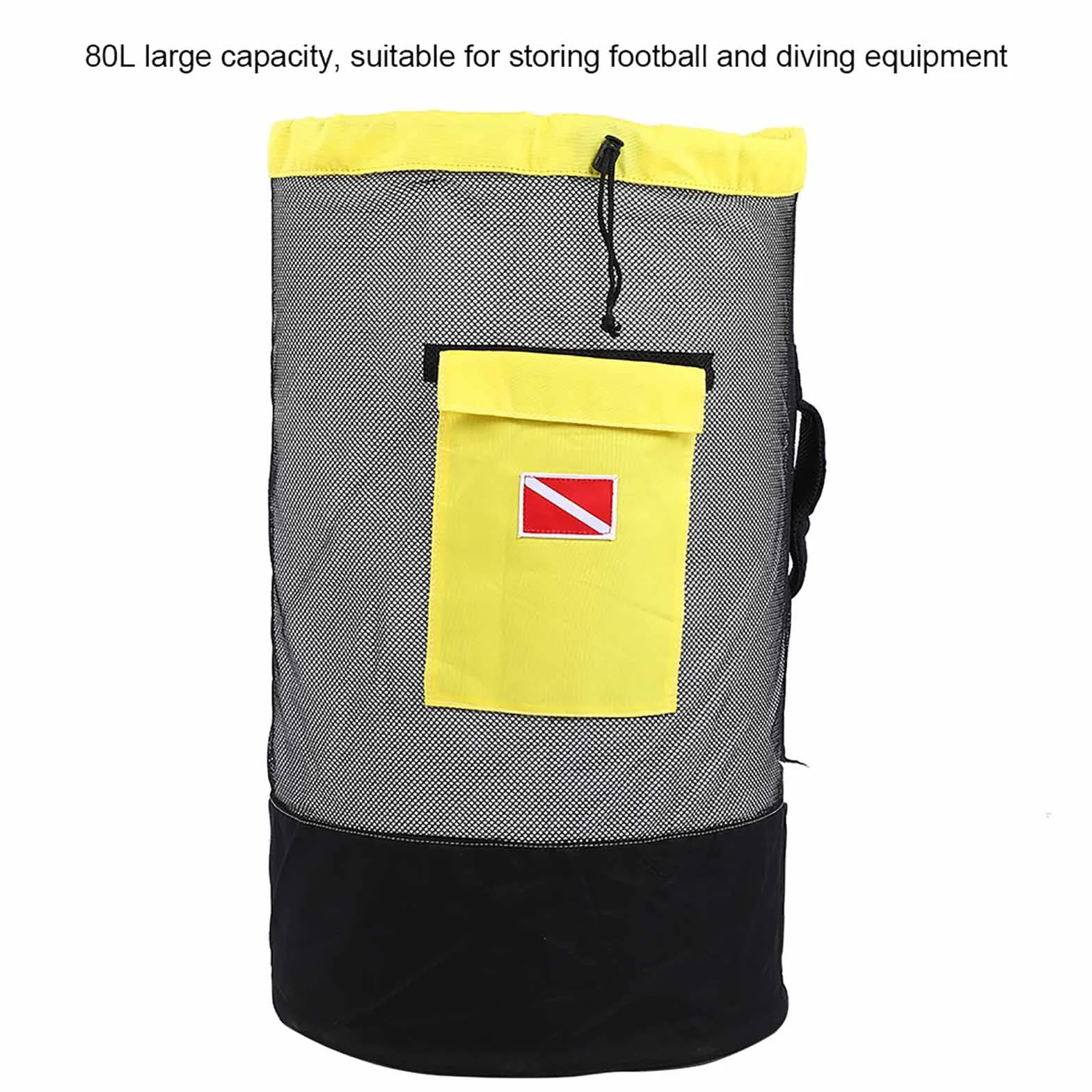 Tbest Borsa da Sub 80 Litri Zaino da Nuoto in Tessuto a Rete Traspirante con Tasche Multiple