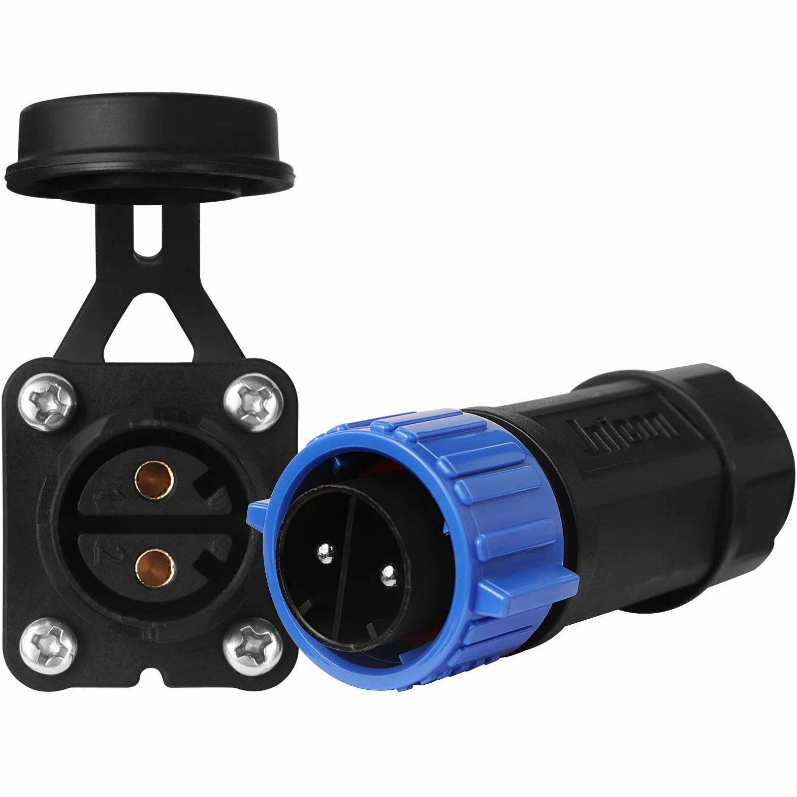 Set di Prese per Motore Pesca a Traina 12V/24V/36V/48V Connettore Alimentazione CC Impermeabile Barche Marine 2 Pezzi