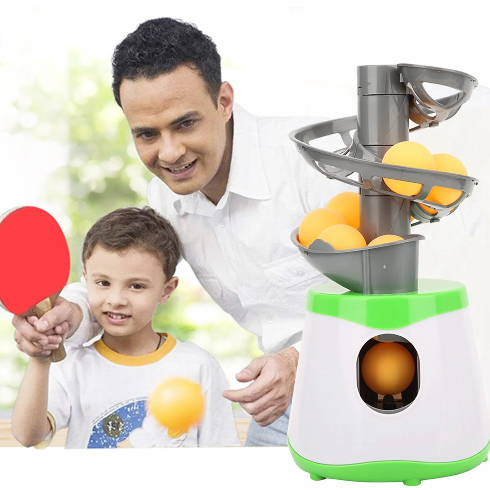 Allenatore portatile ping pong ABS Lanciatore automatico palline Macchina allenamento leggera resistente