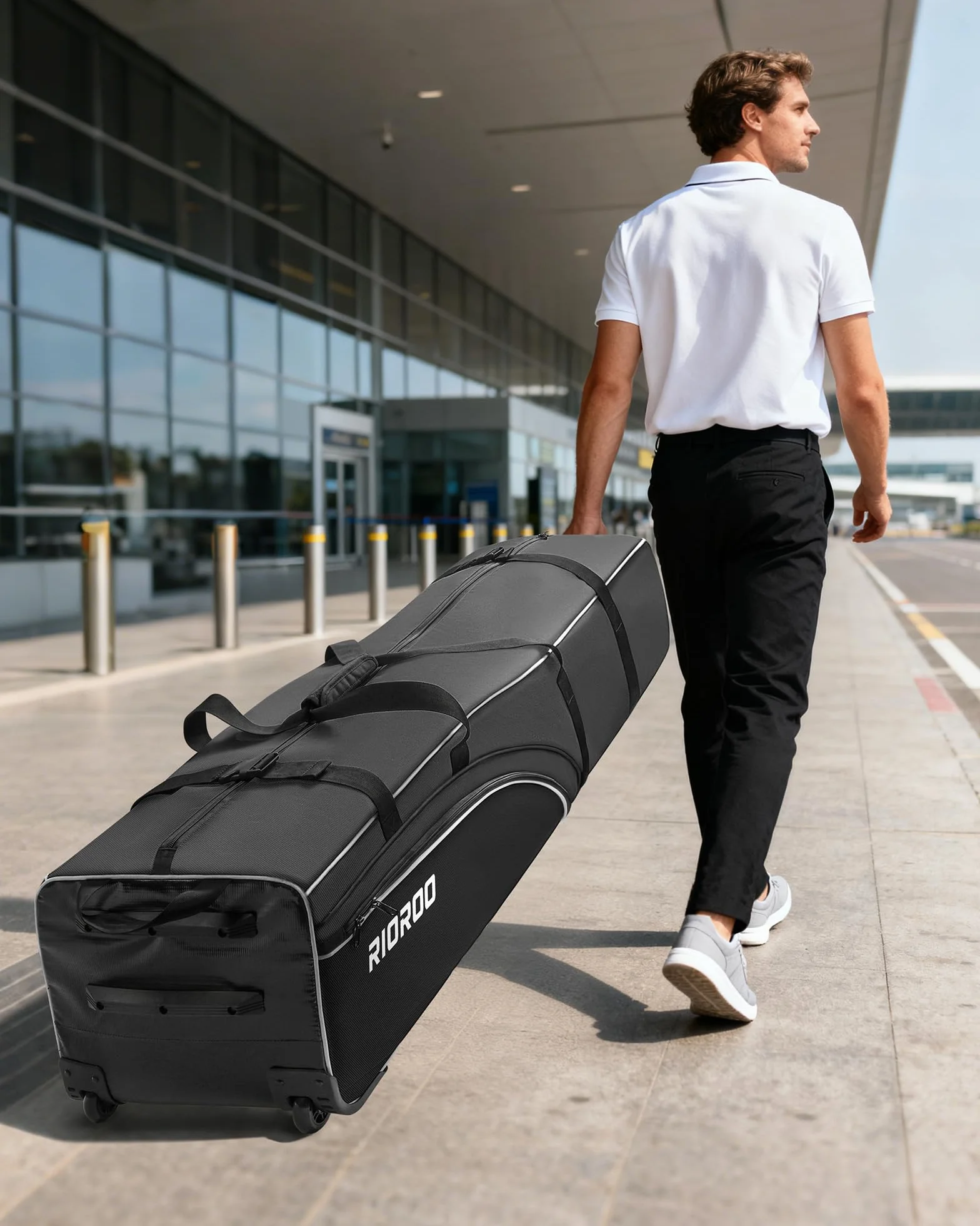 Borsa da Viaggio per Golf con Ruote Impermeabile Resistente all'Usura Oxford Custodia Imbottita per Mazze