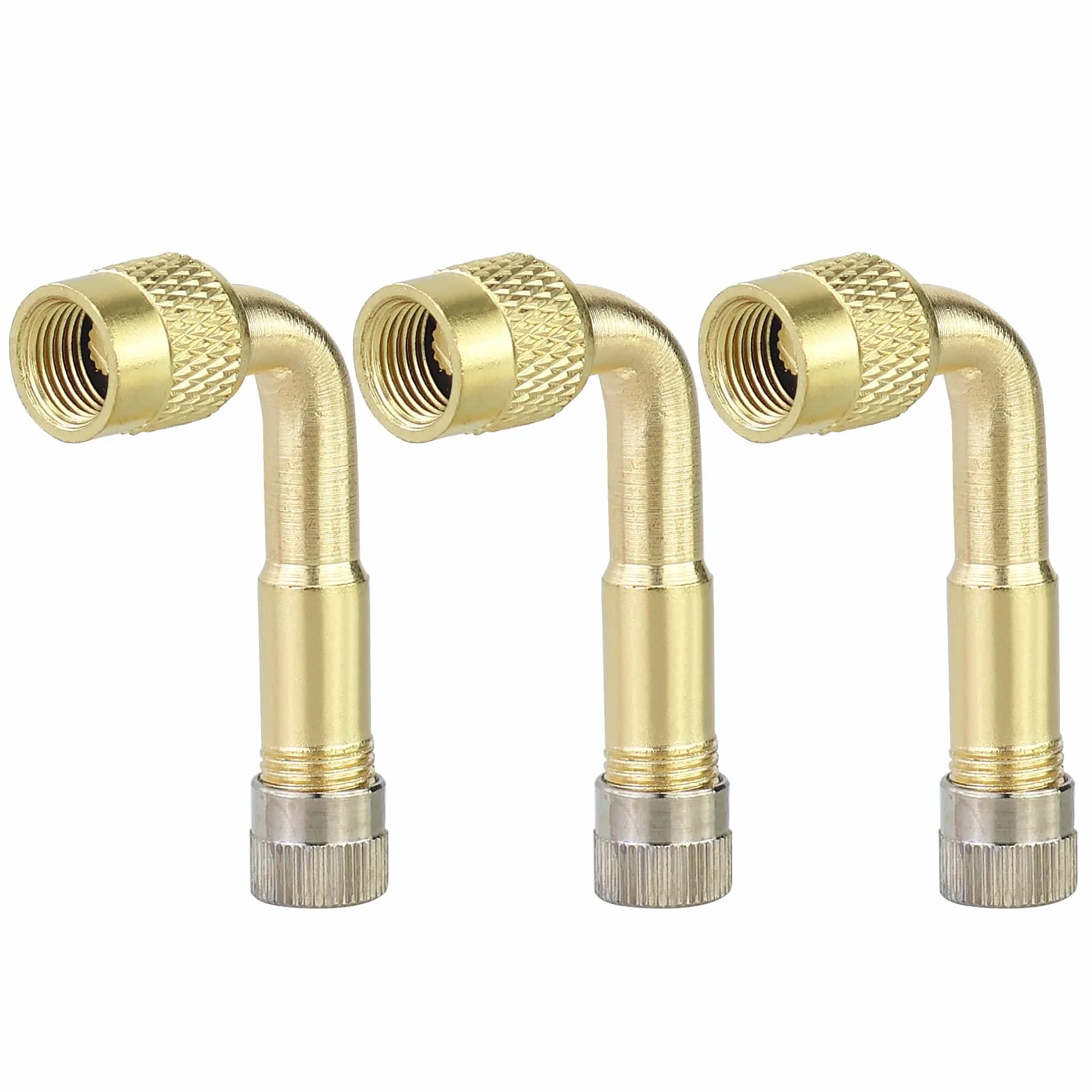 3 pezzi prolunga valvola a 90 gradi, prolunga valvola in rame, adattatore per valvola ad angolo, ideale per auto, moto, bicicletta e scooter