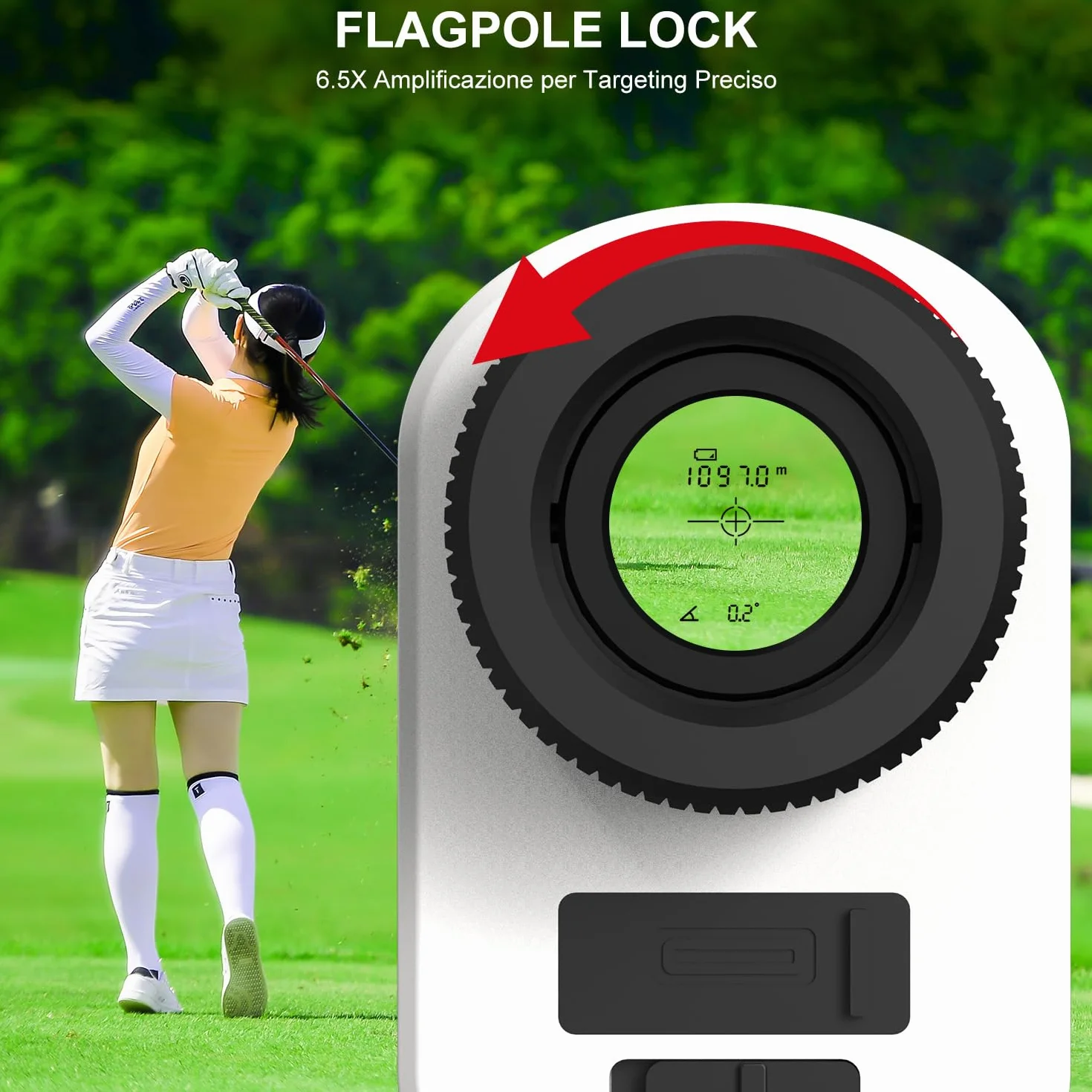 HANMATEK GR1200 Telemetro Laser da Golf 1097m Precisione ±1.0m