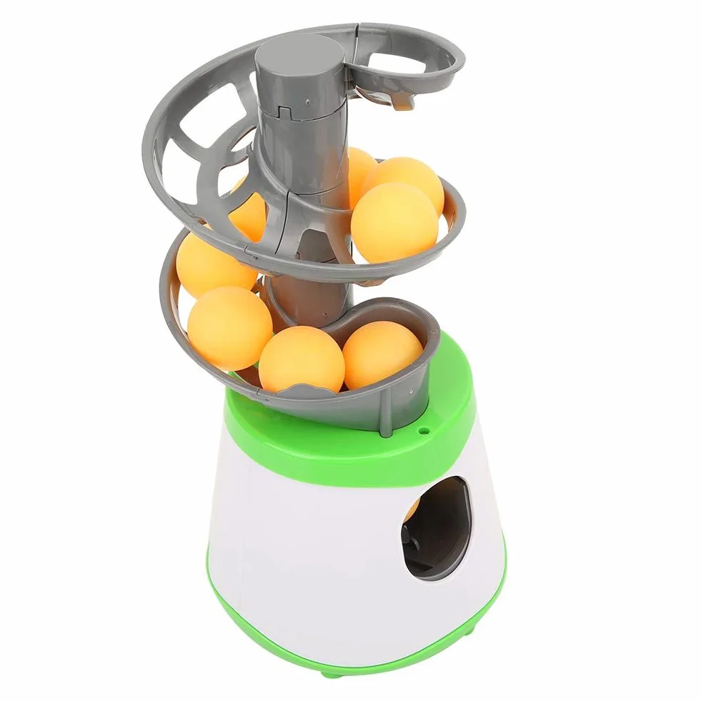 Drfeify Lanciatore Automatico di Palla da Pong, Allenatore di Pong in ABS Durevole Portatile per Principianti