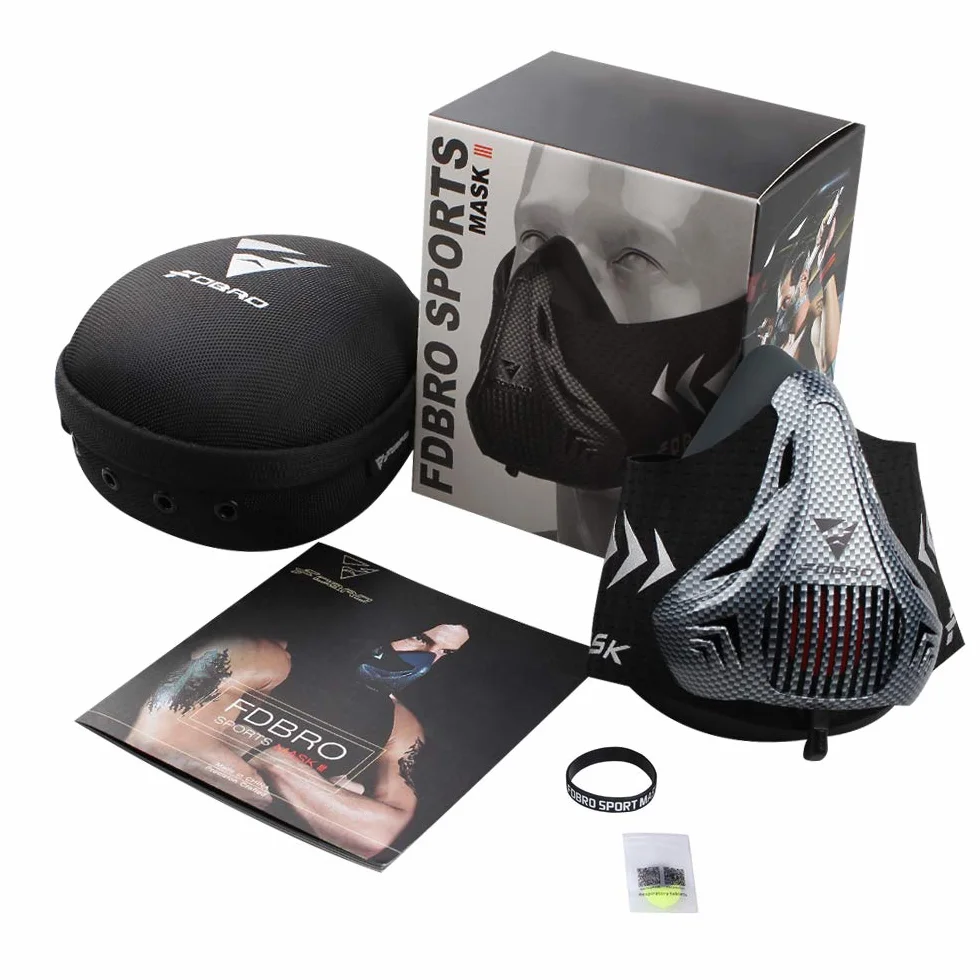 FDBRO Maschera di Allenamento 4.0 Alta Quota per Corsa Sport Regolabile Unisex con Custodia