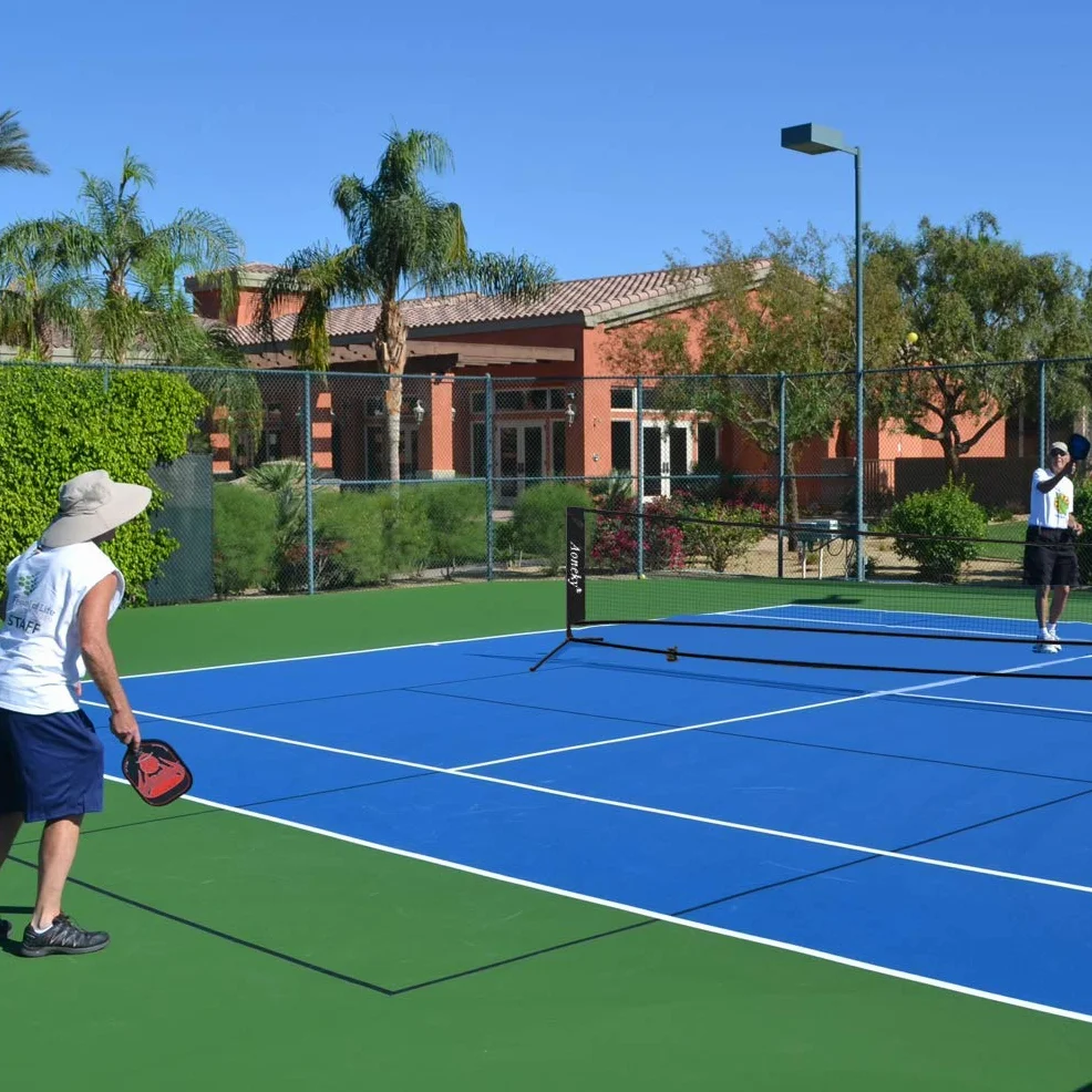 Aoneky Kit da Tennis 2,1M/3M/6M Telaio in Metallo Rete in Nylon Portatile Pieghevole per Allenamento Tennis Badminton