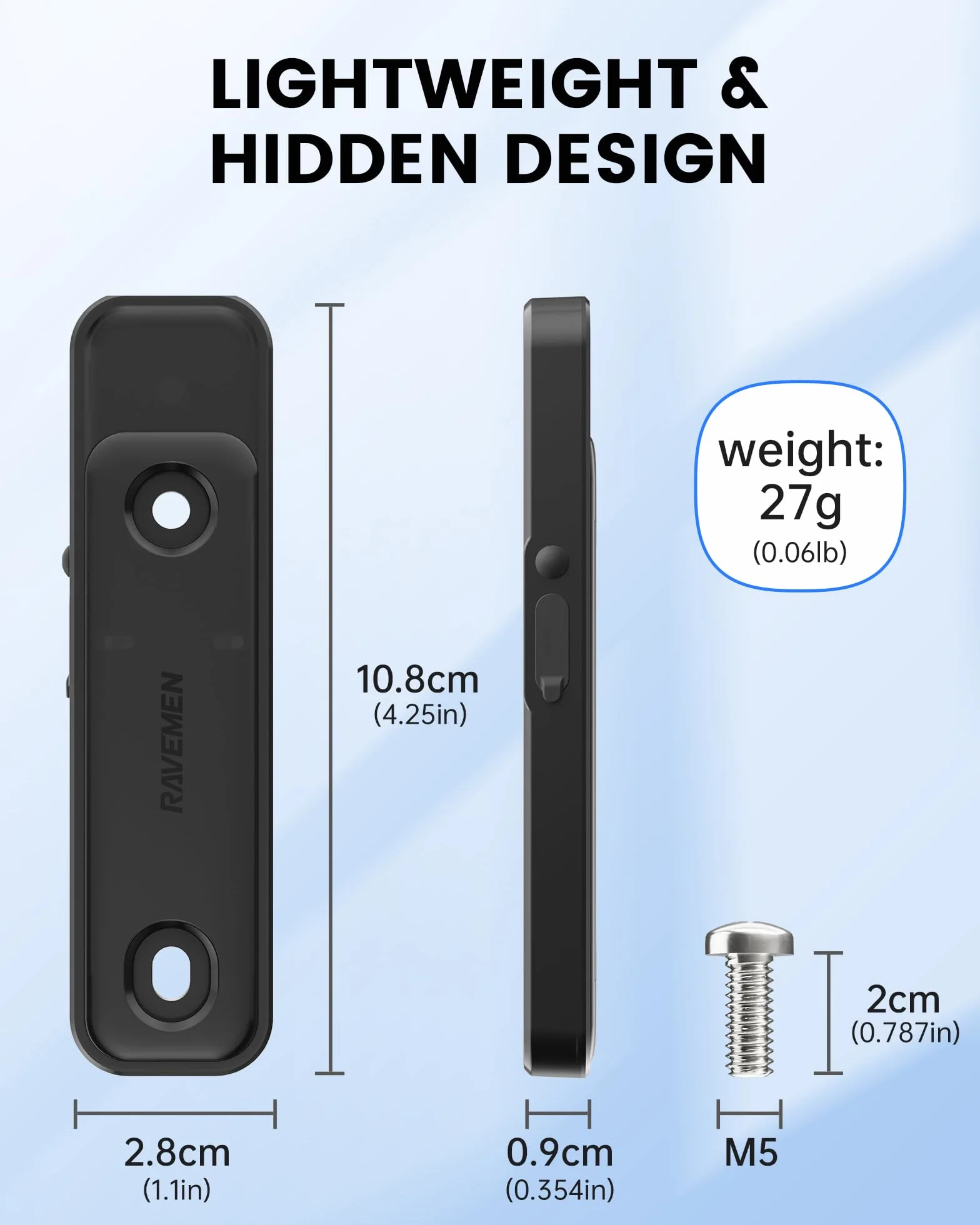 Ravemen Bike Tracker compatibile con Apple Find My, localizzatore GPS antifurto ricaricabile per biciclette, durata 8 mesi, accessori nascosti sotto la bottiglia (solo iOS)