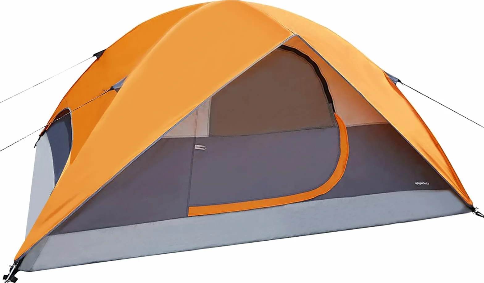 Amazon Basics Tenda da campeggio a cupola 6 persone impermeabile 3 stagioni con protezione antipioggia e custodia