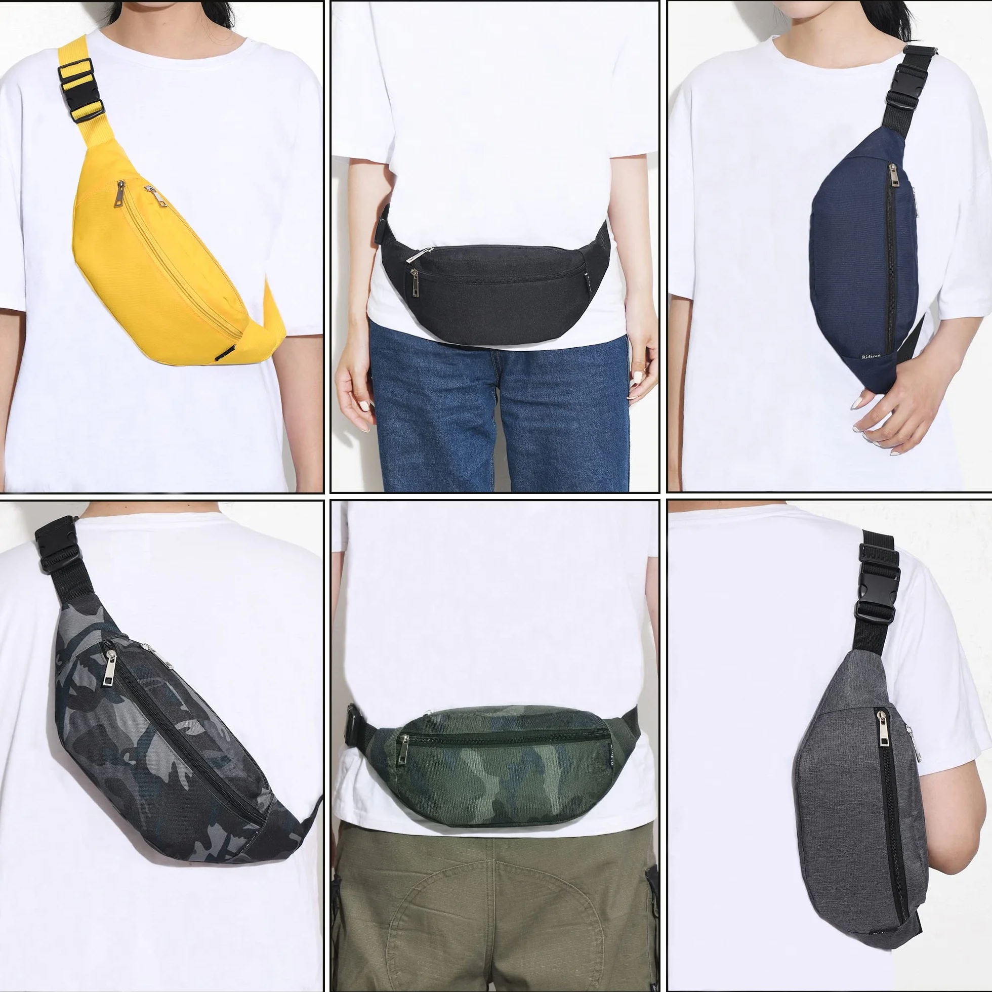 Marsupio Sportivo Running Outdoor Fanny Pack Nylon Regolabile per Corsa Ciclismo
