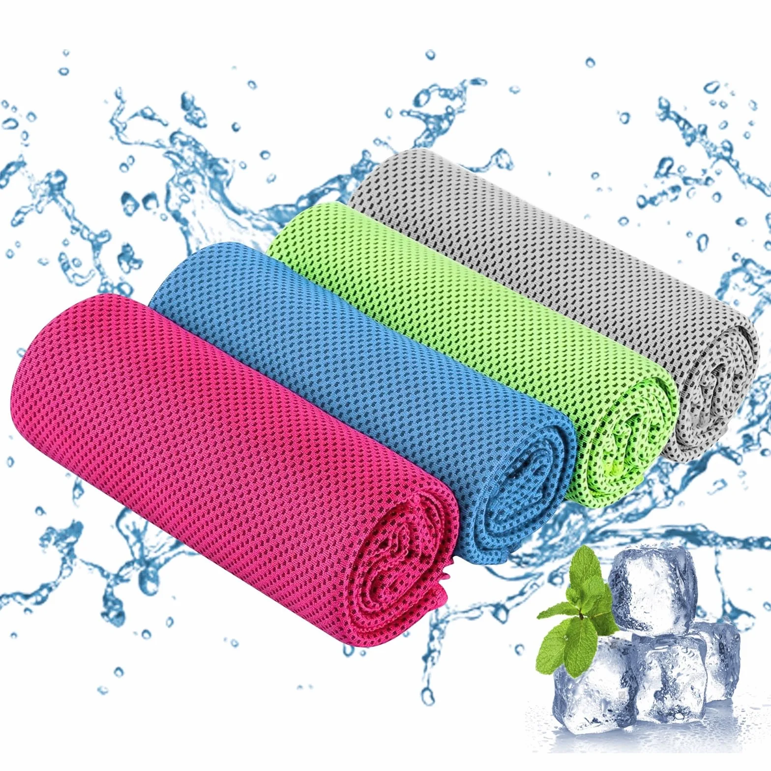 Asciugamani di raffreddamento in microfibra 100x30 cm per sport, golf, yoga, campeggio
