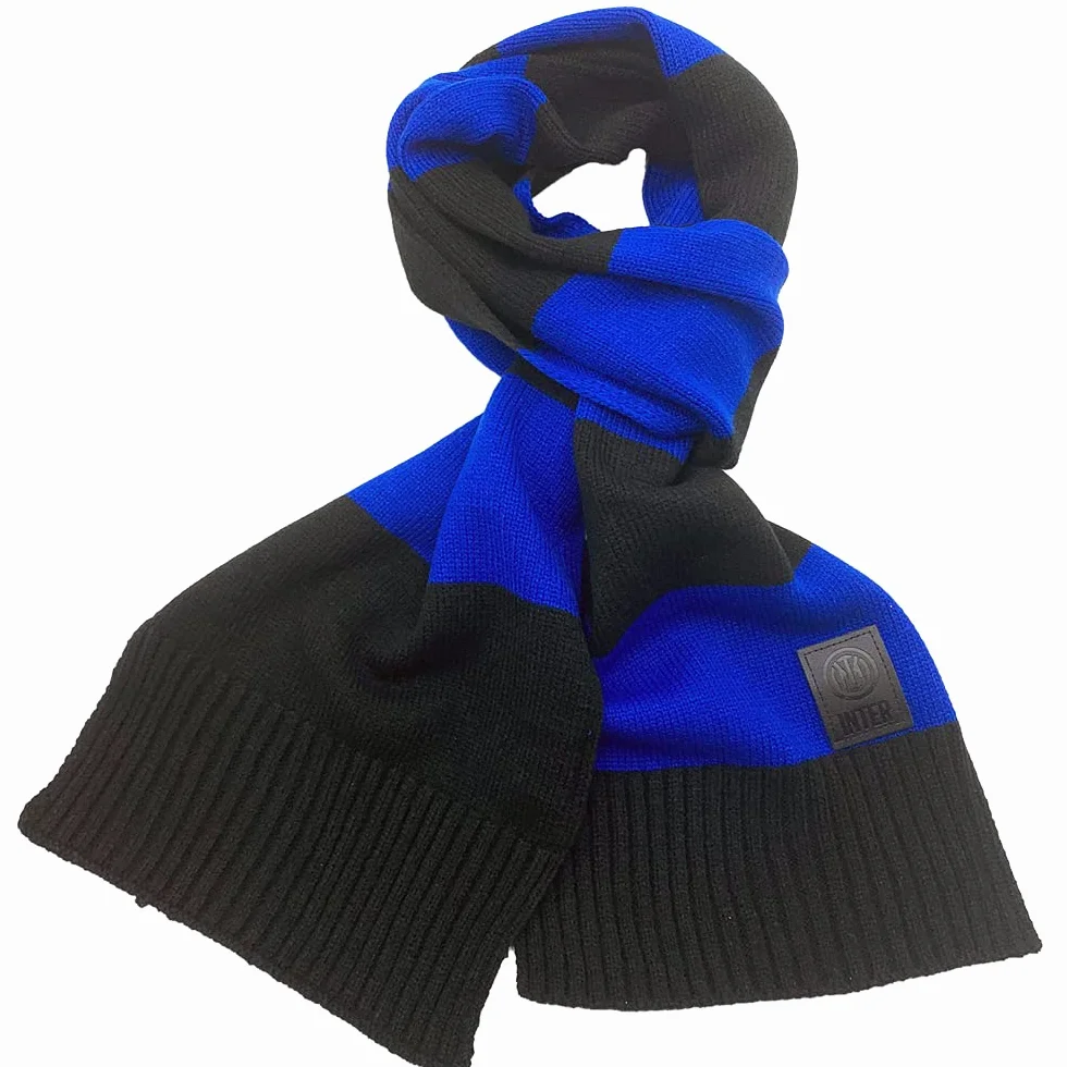 Inter SCIARPA RIGHE GRANDI Official Merchandising, Nero, Taglia unica