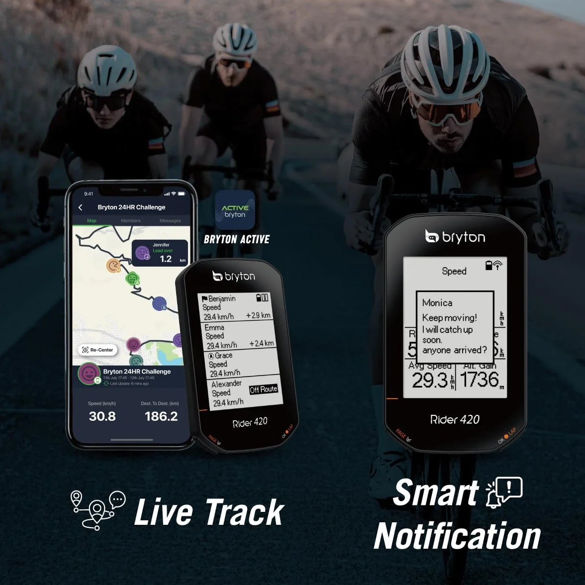 Bryton Rider 420 Sensor Bundle GPS Ciclismo, 35h Bateria, Nawigacja Trasy