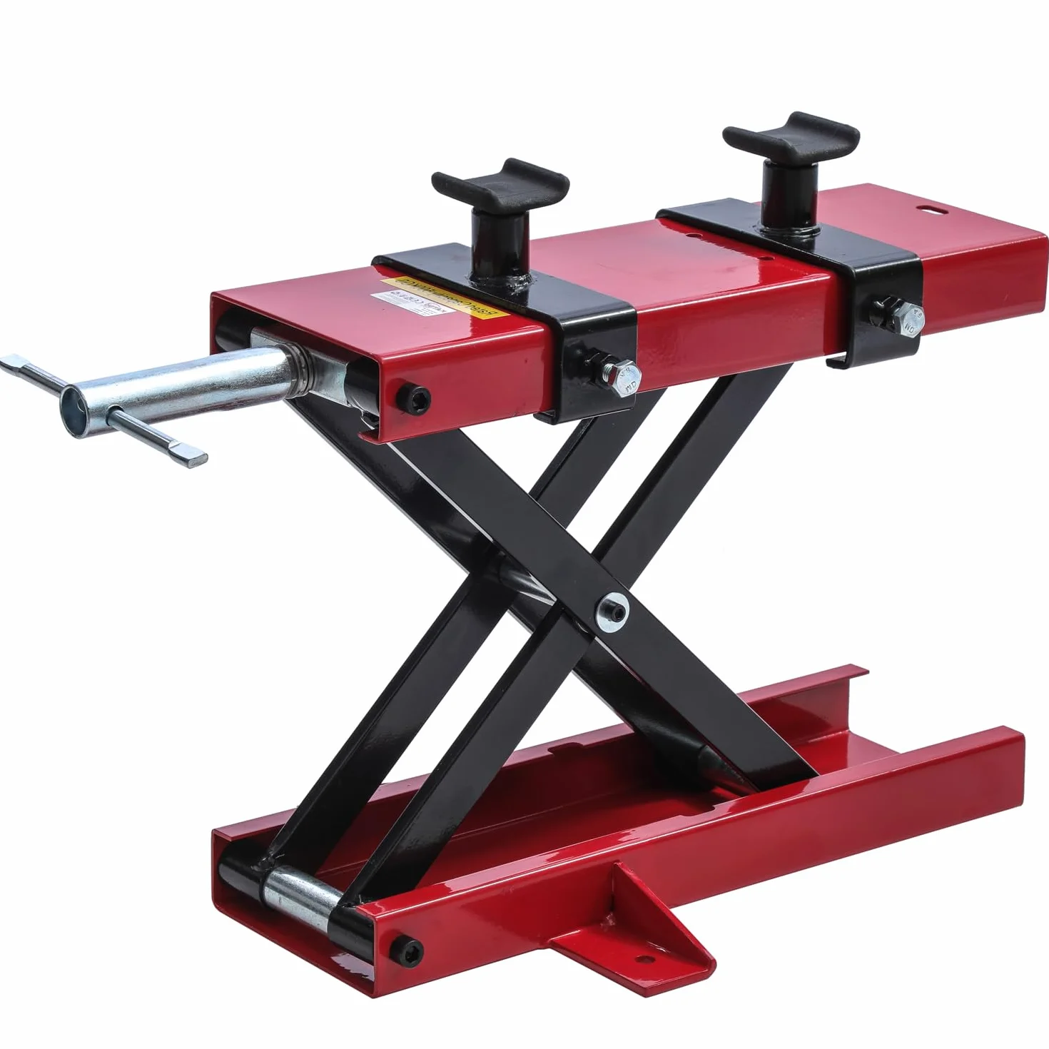 TOPWAY Cavalletto Alzamoto Cric Ponte Sollevatore Moto capacità Max 500 kg Altezza Regolabile 9,5cm - 40cm per Riparazioni Officina Garage