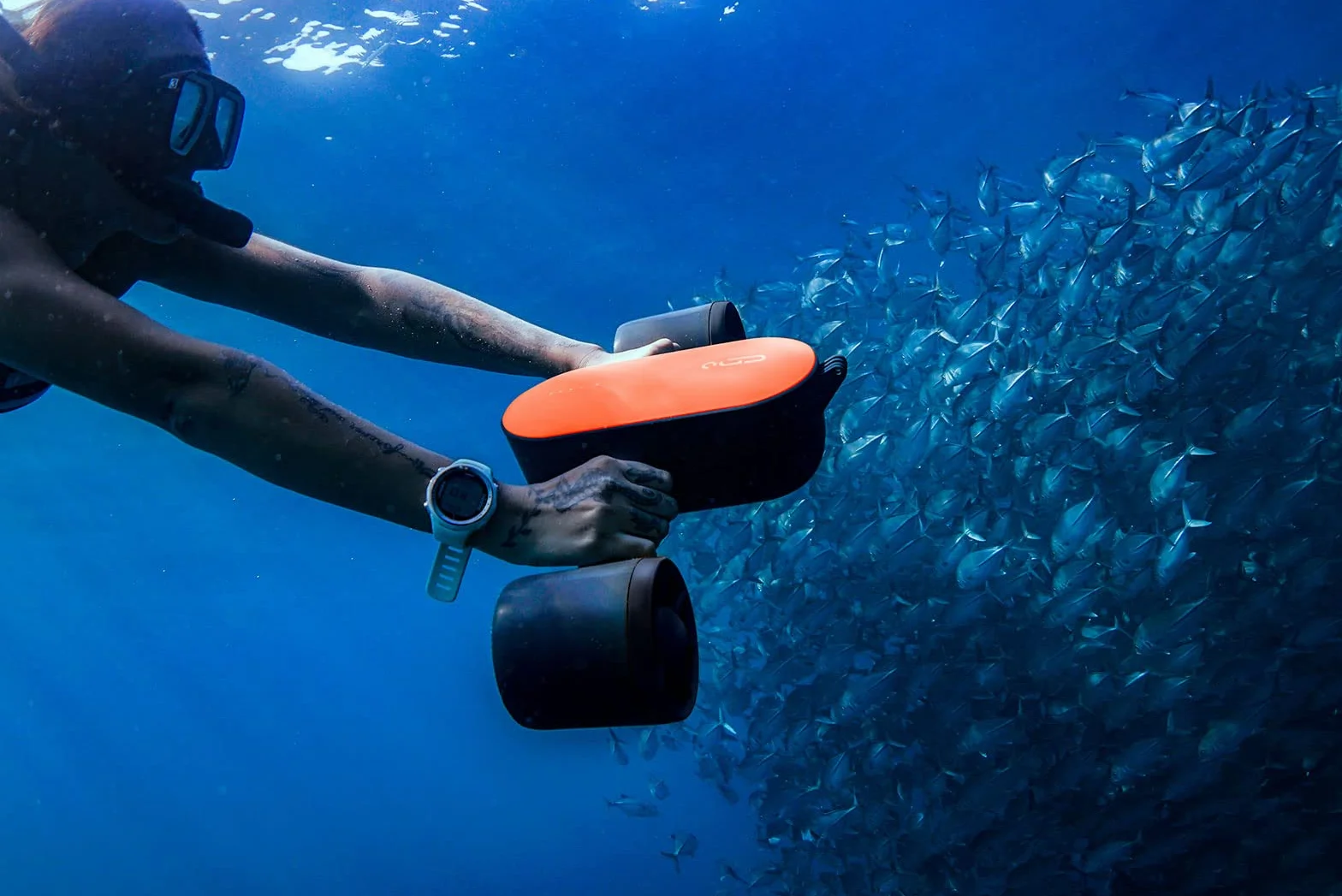 S2 Monopattino subacqueo 2 velocità supporto action camera sport acquatici piscine immersioni snorkeling