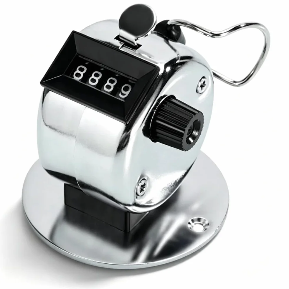 Contatore Manuale Clicker in Acciaio Inossidabile 4 Cifre Meccanico