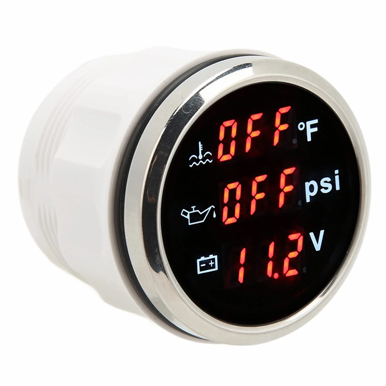 Indicatore della Temperatura Dell'acqua, per RV Yacht Barca Nave Auto Moto 52mm Indicatore Digitale della Temperatura Dell'acqua 3 in 1 DC 9 a 32 V Accurato