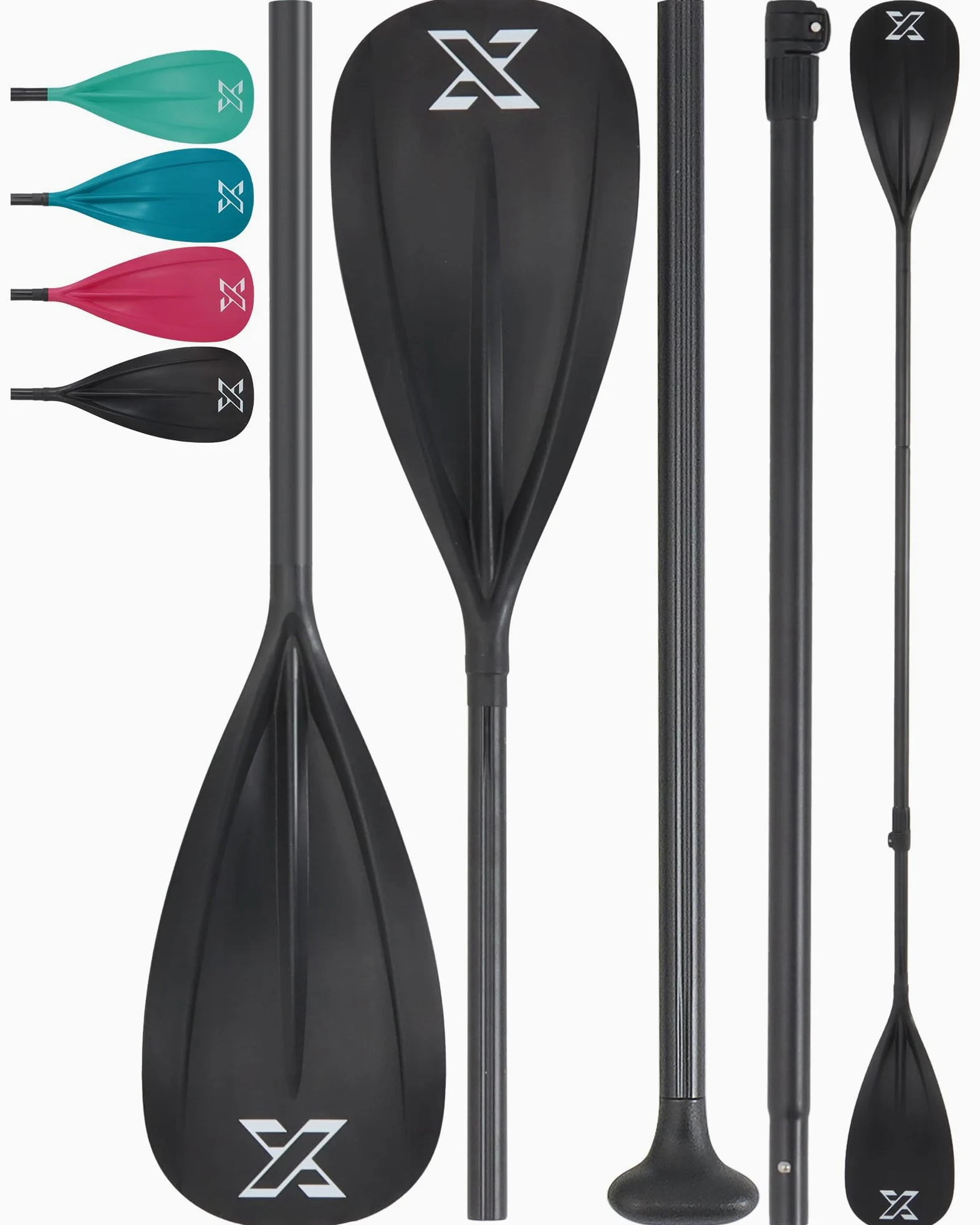 ZLX SUP Paddle 3 & 4 Pezzi Regolabile in Alluminio,SUP Paddle 167-208cm con Lama in Fibra di Vetro,Perfetto per Surf, Galleggiamento e Divertimento degli Sport Acquatici