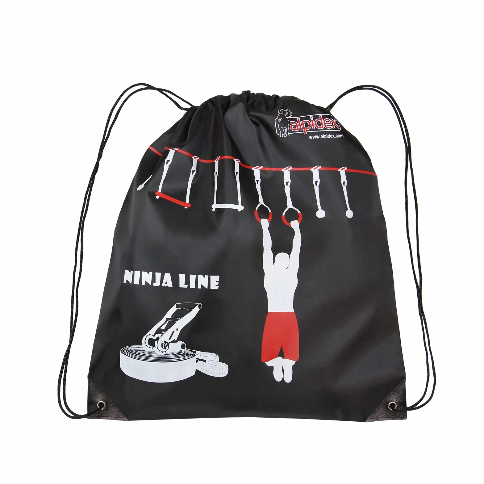ALPIDEX Ninja Set 15 m Slackline Corda Percorso Sospeso Ostacoli